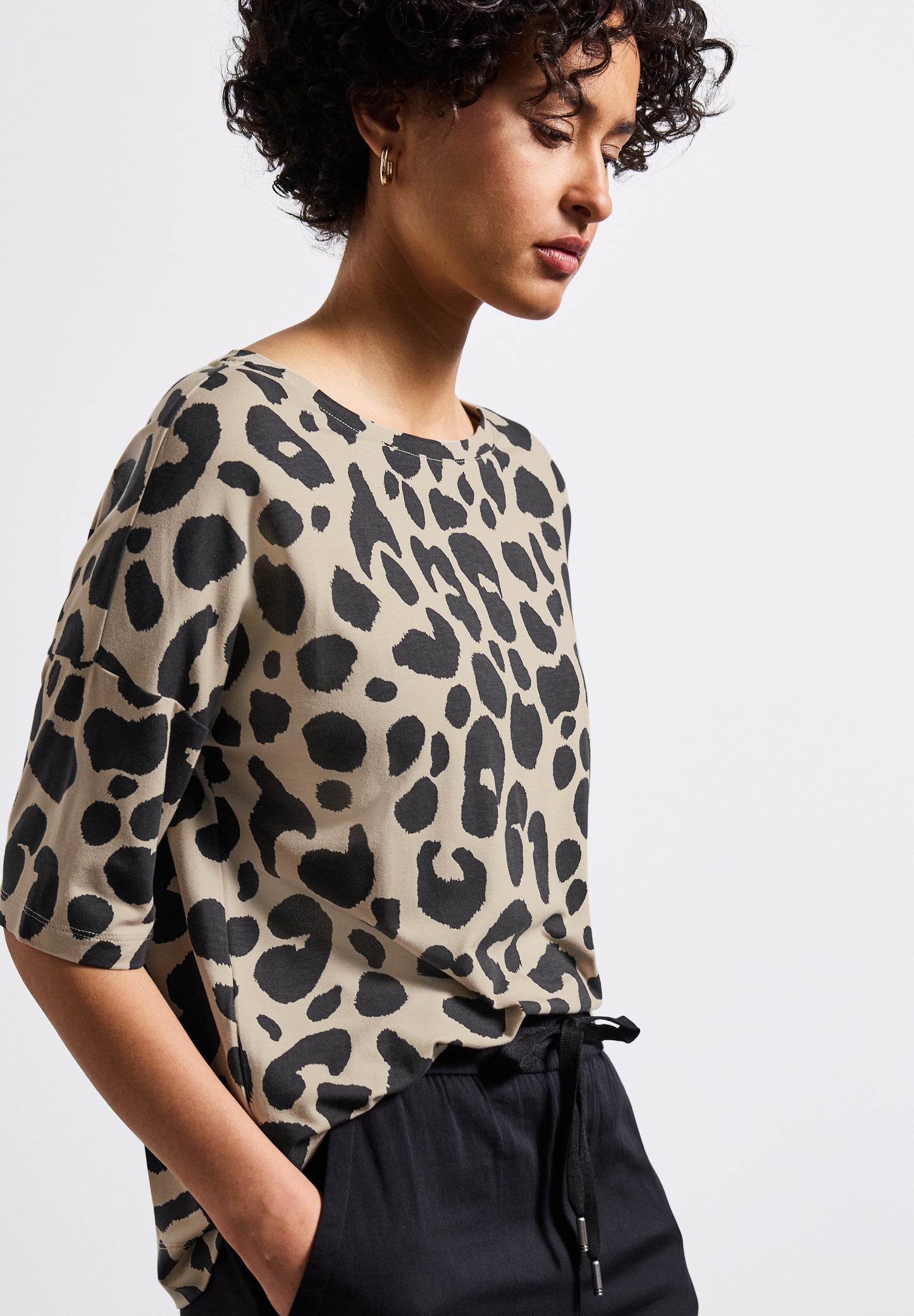 Street One Leo-T-Shirt - Farbe: coastal beige