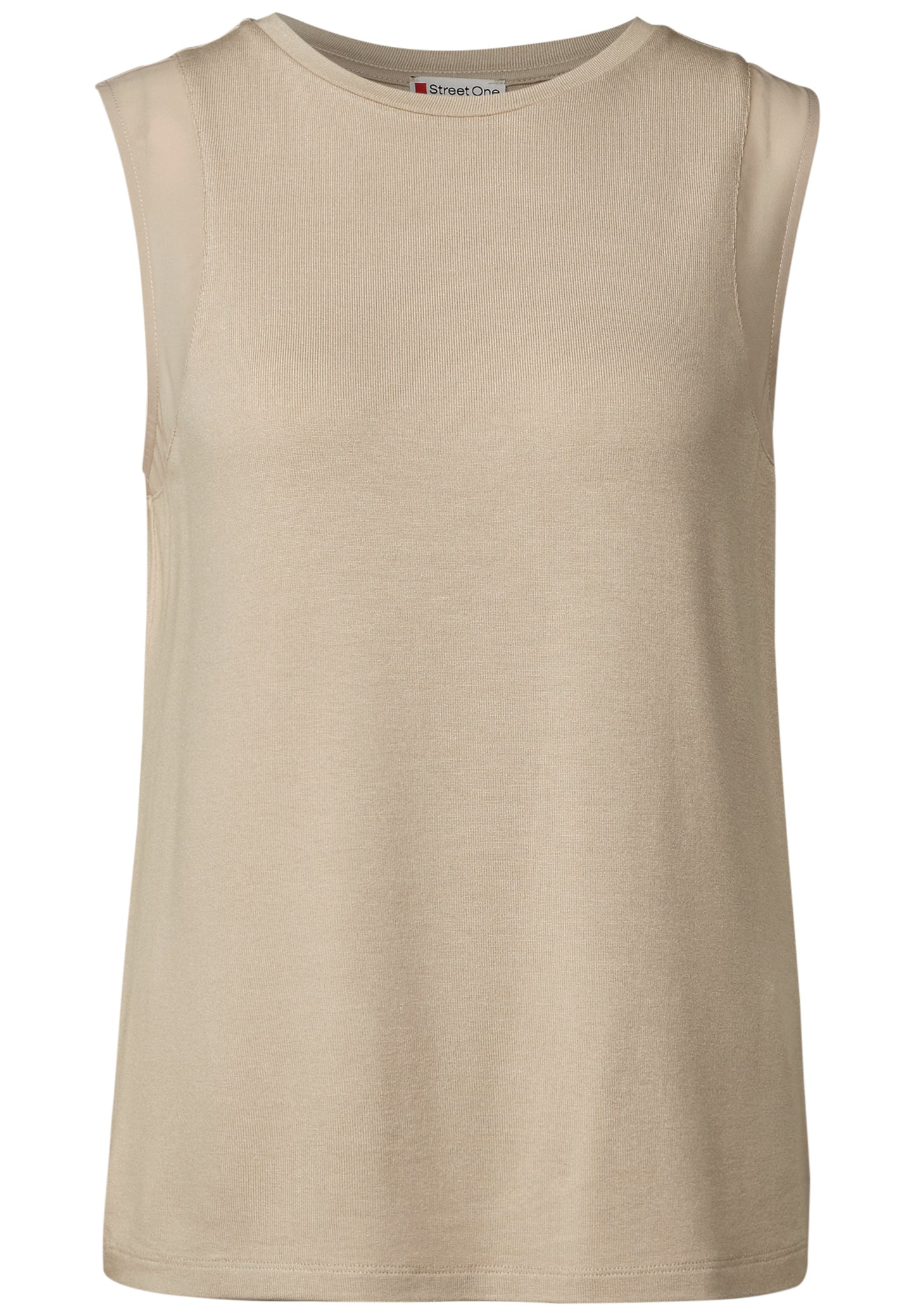 Street One Top mit Chiffondetails - Farbe: coastal beige