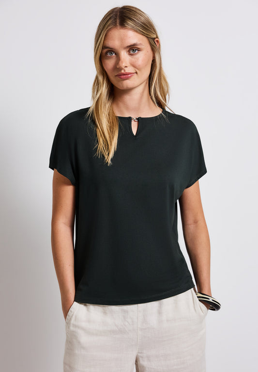 Street One Shirt mit Cut-Out - Farbe: pine grove green