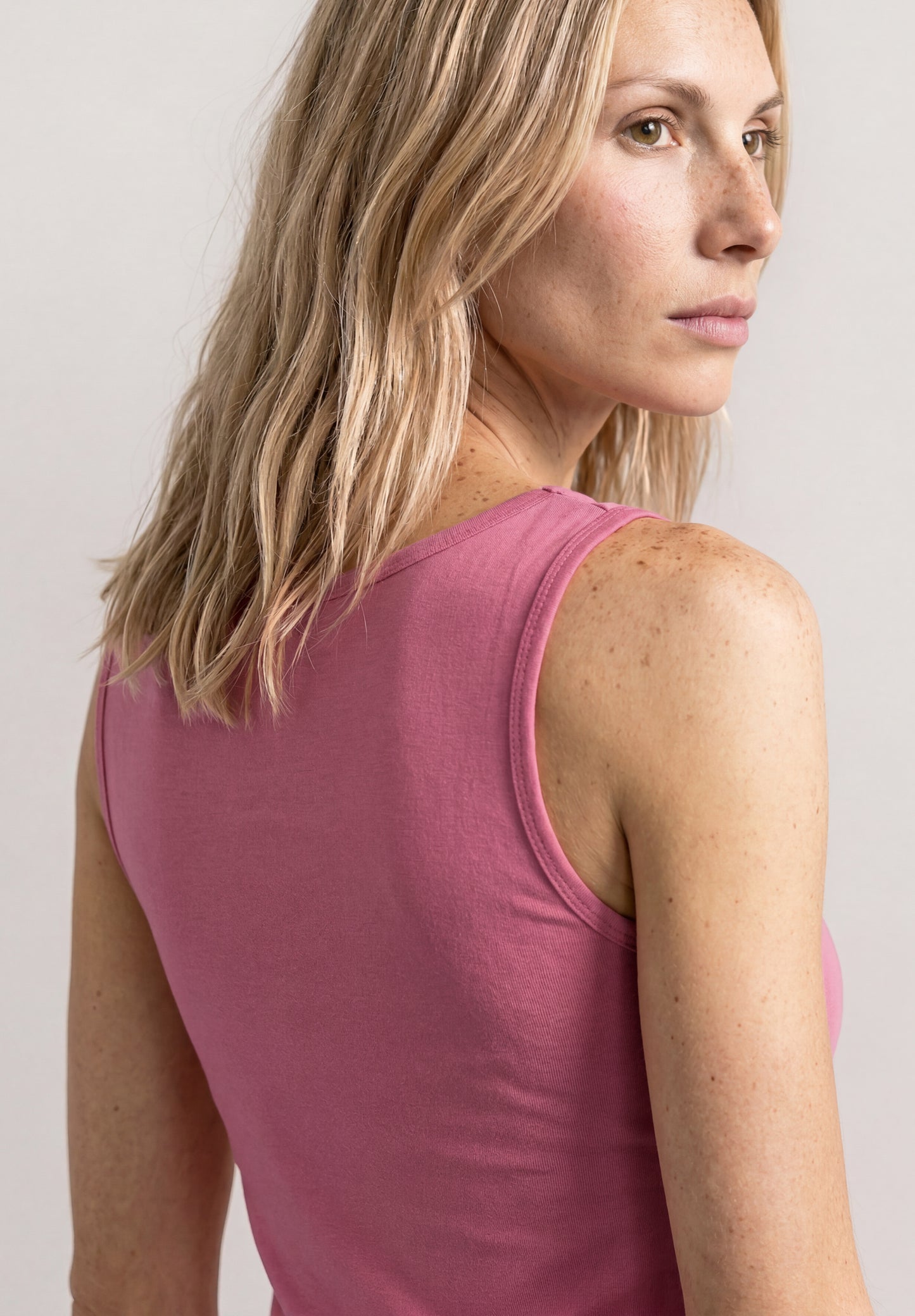 Street One - Basic Top mit Rundhals aus Jersey - Farbe: blush berry