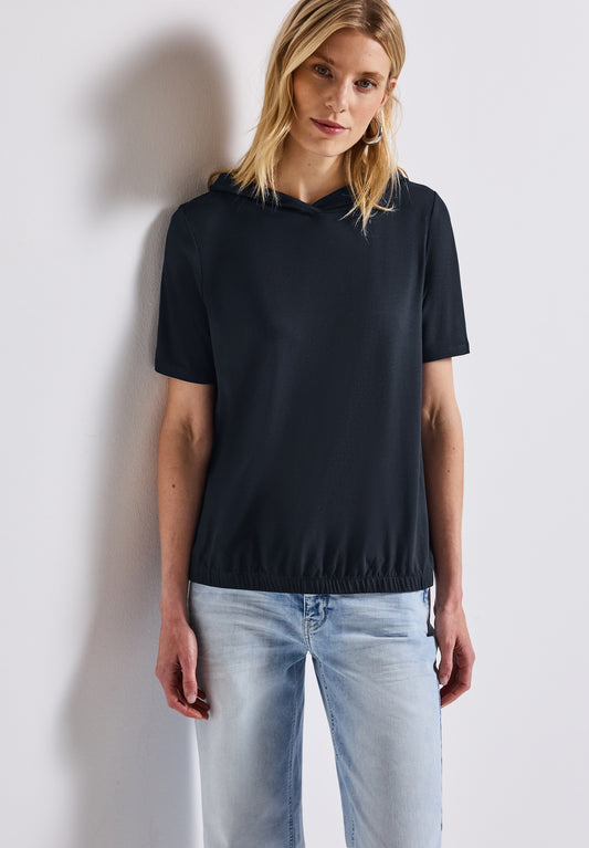 Street One T-Shirt mit Kapuze - Farbe: deepwater blue