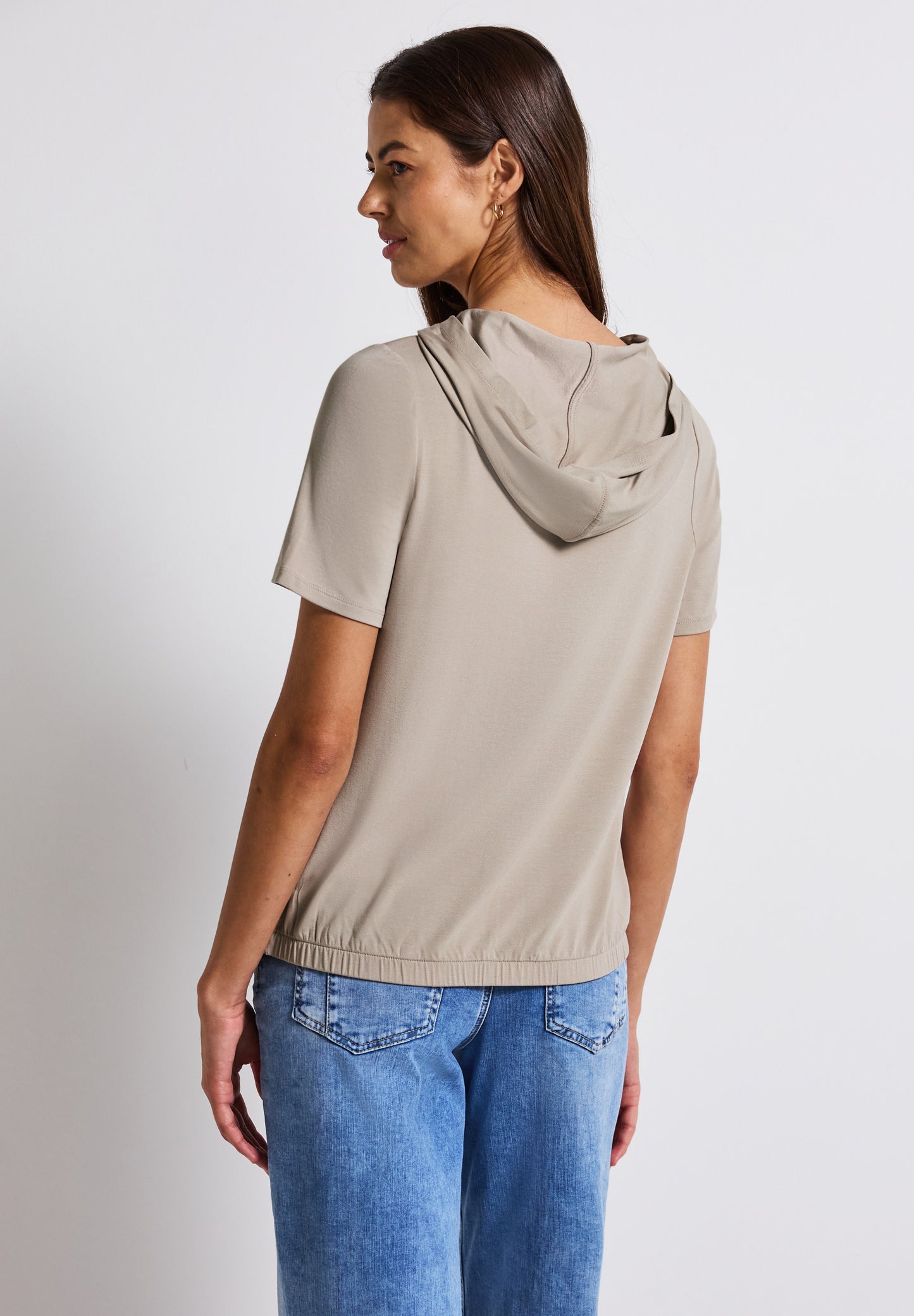 Street One T-Shirt mit Kapuze - Farbe: morning beige