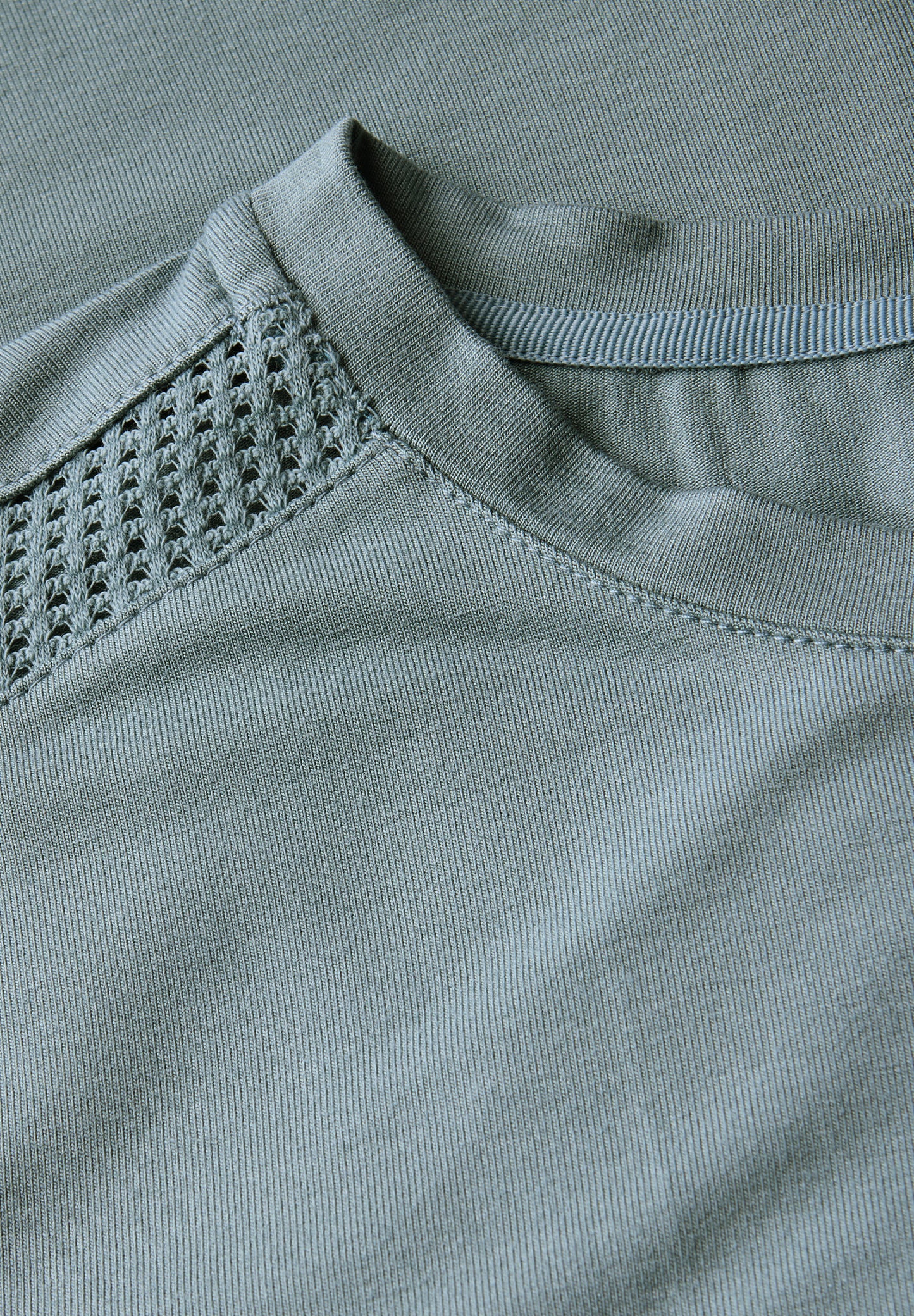 Street One Jersey-Shirt mit Mesh-Detail - Farbe: arona blue