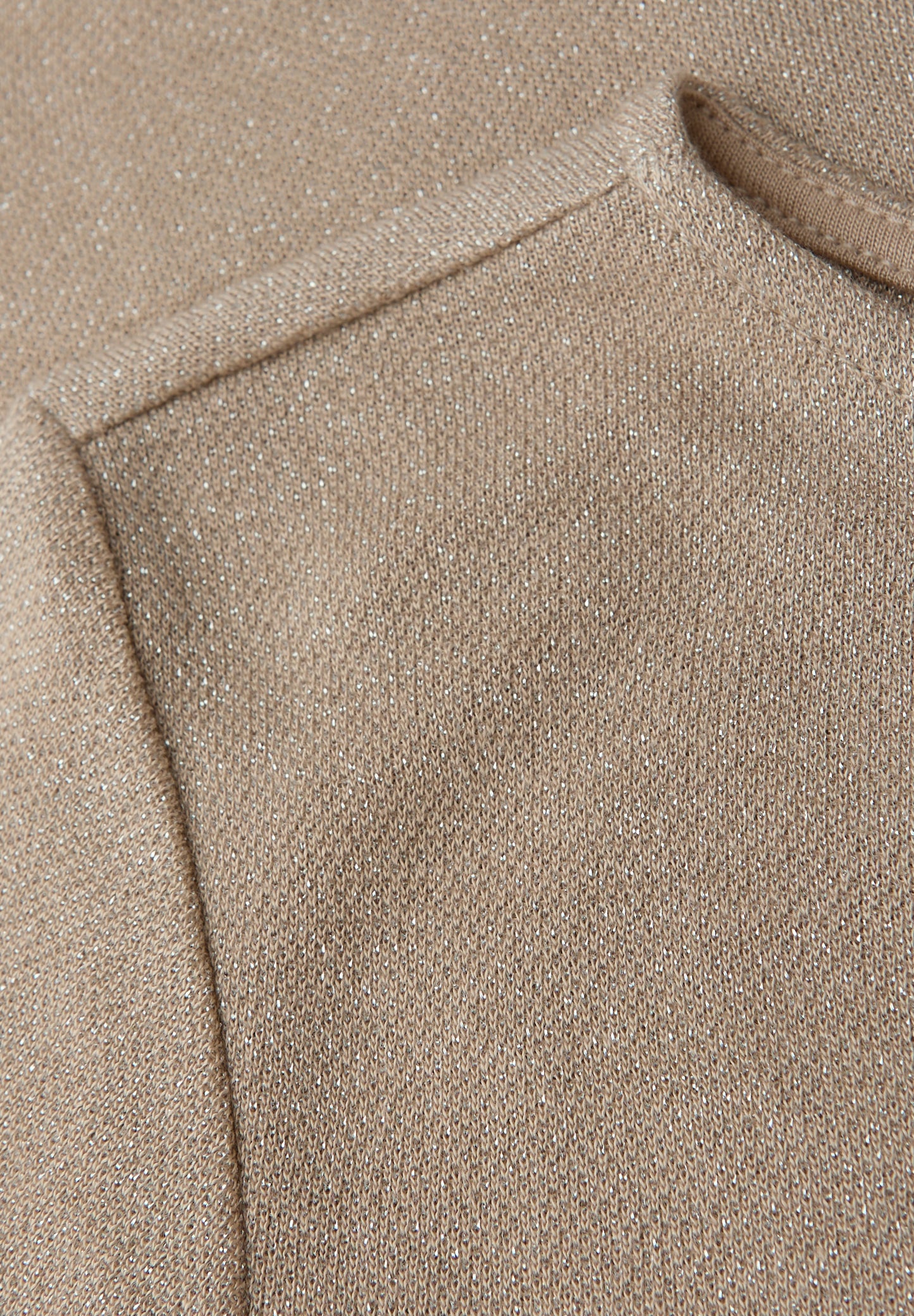 Street One Glitzerndes Langarmshirt - Farbe: sanded beige (323838)