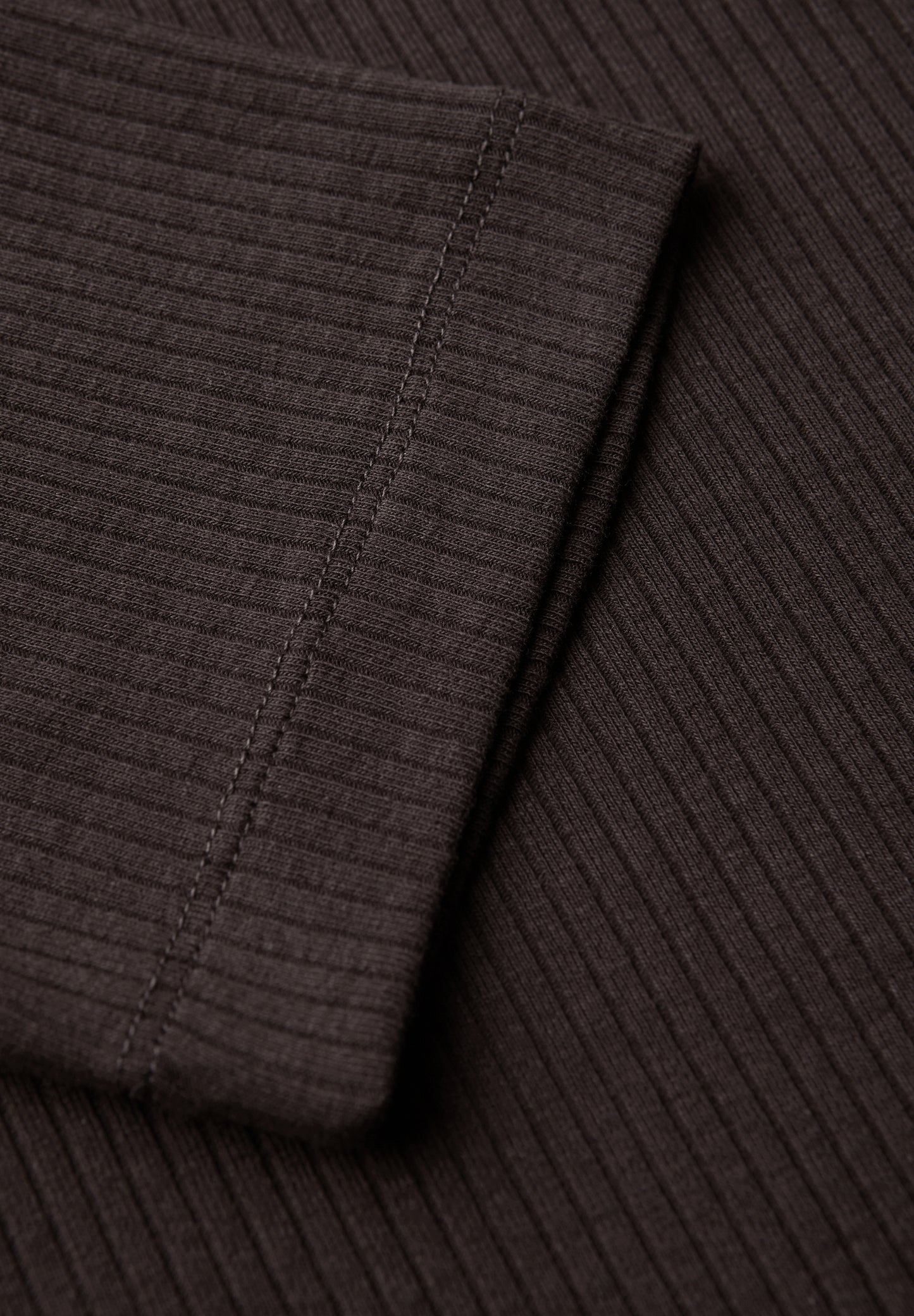 Street One T-Shirt mit Rippstruktur - Farbe: deep roast brown