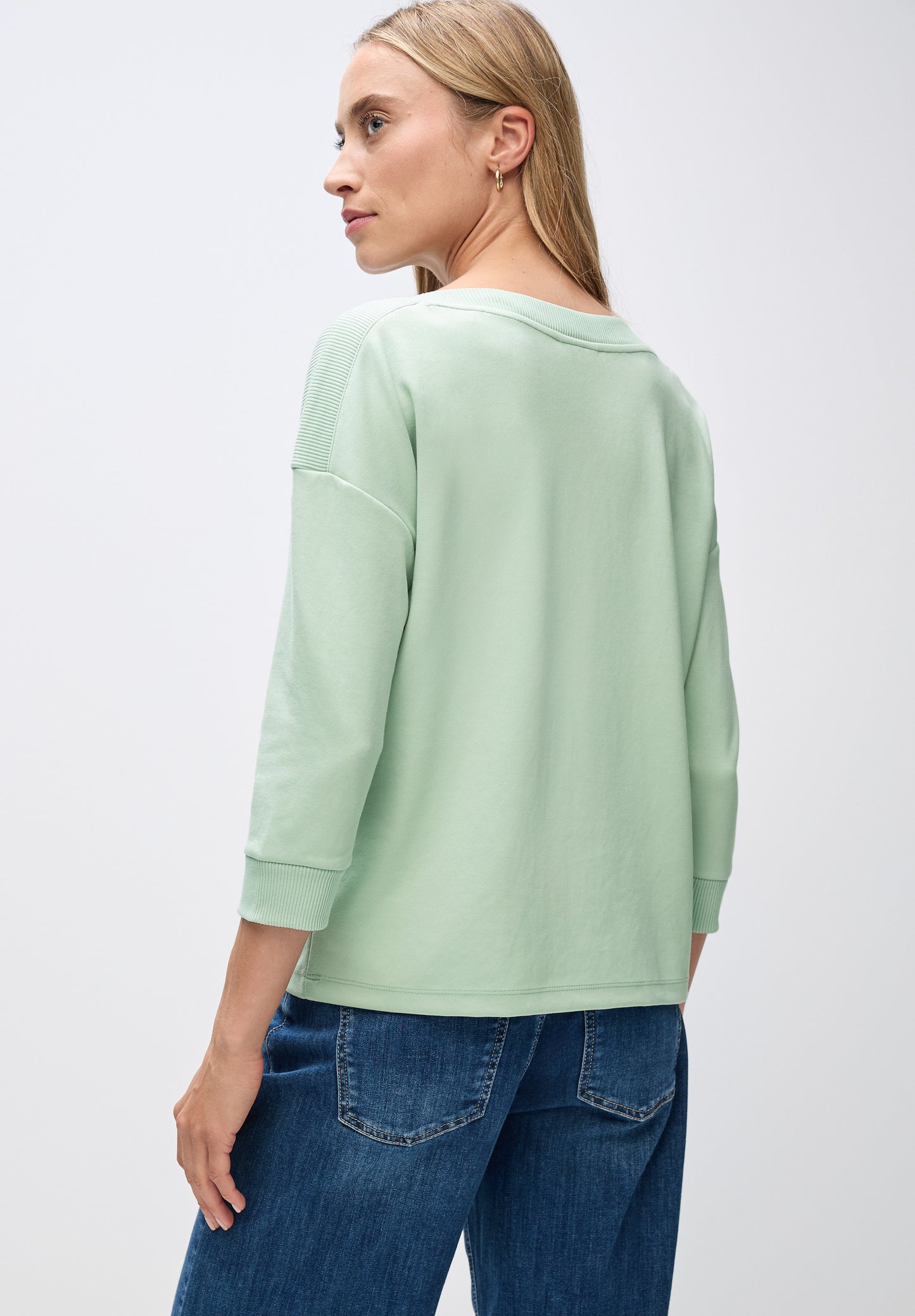 Street One Shirt mit U-Boot-Ausschnitt - Farbe: serene green