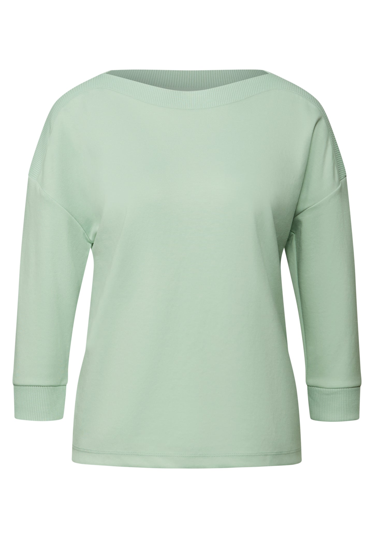 Street One Shirt mit U-Boot-Ausschnitt - Farbe: serene green