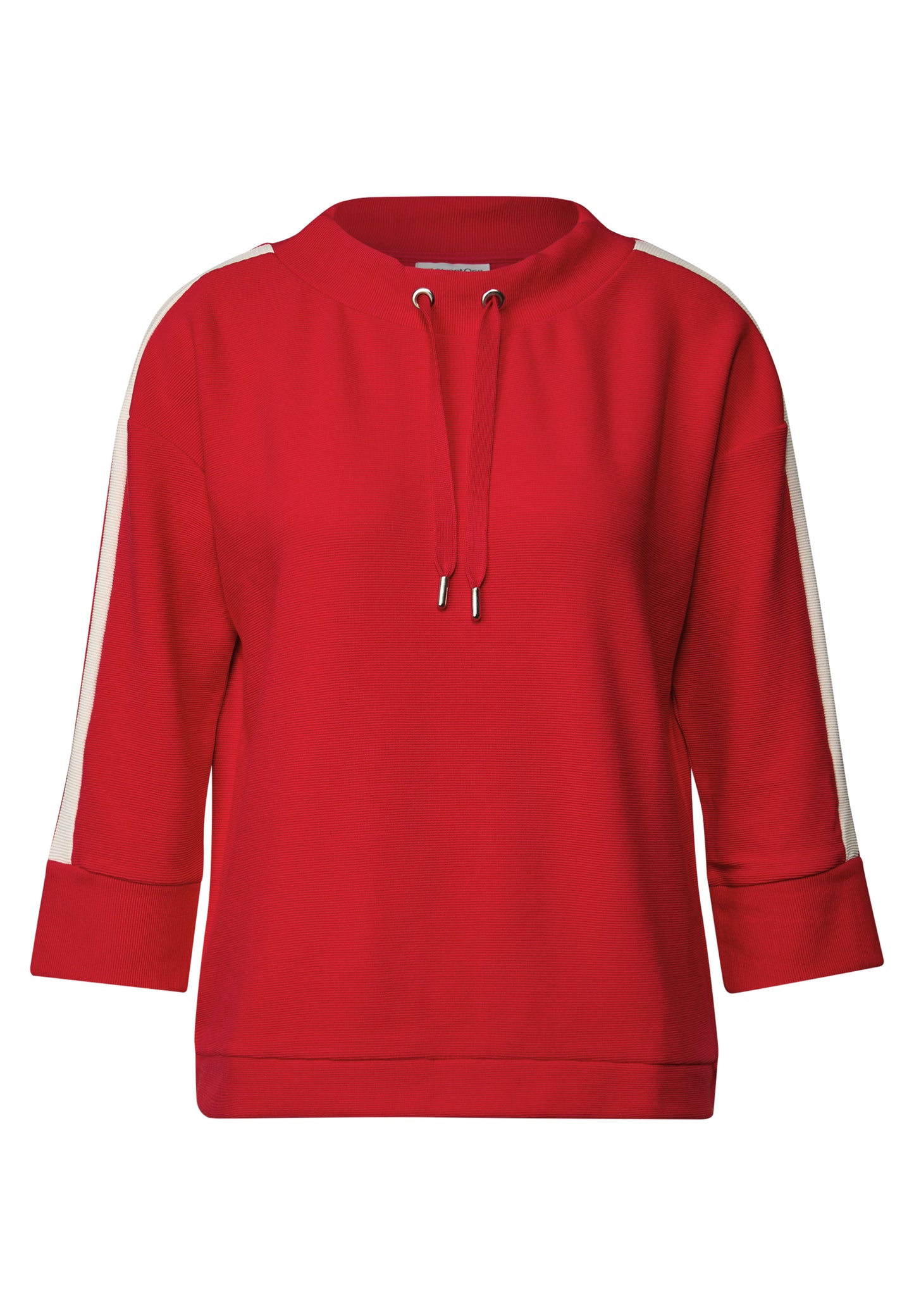 Street One Ottoman Shirt mit Tape - Farbe: racing red
