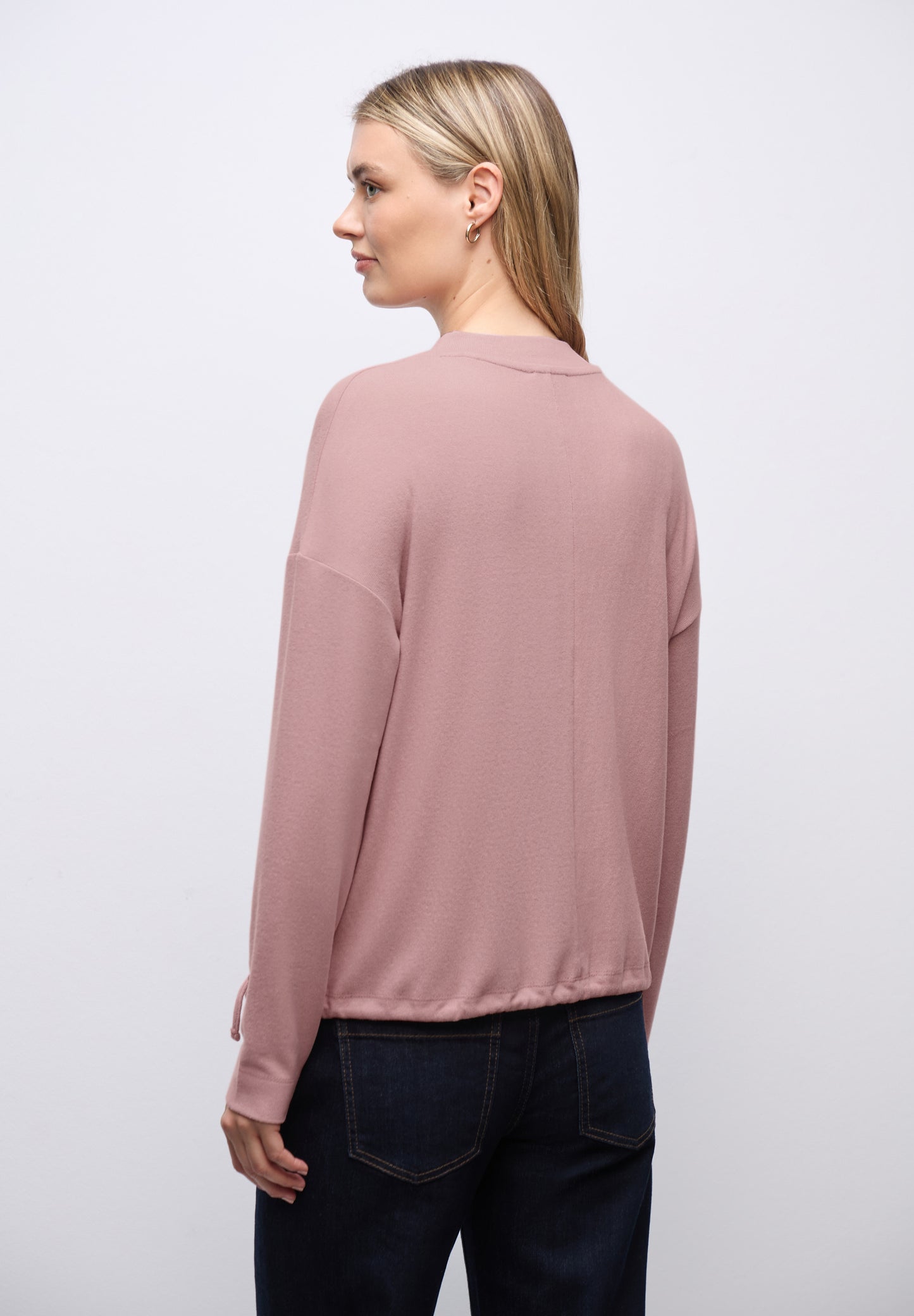 Street One Softes Turtleneck Shirt - Farbe: powder pink mel.