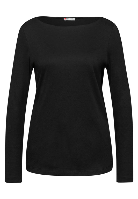 Street One Basic Langarmshirt - Farbe: Black