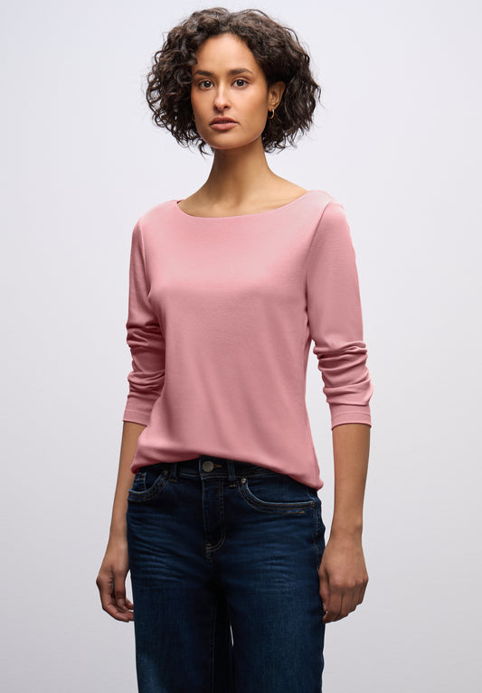 Street One Basic Langarmshirt - Farbe: powder pink