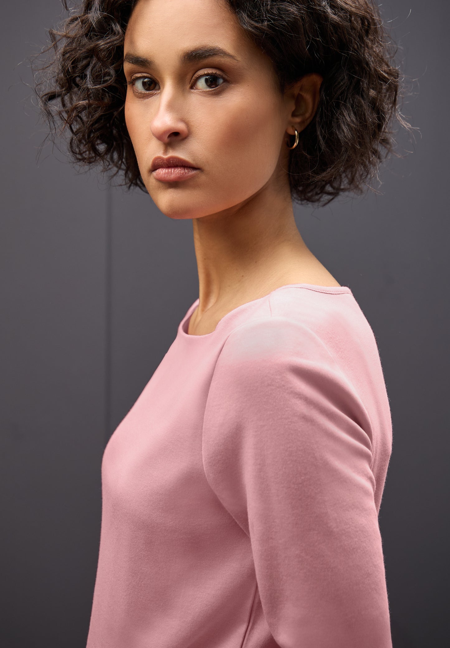 Street One Basic Langarmshirt - Farbe: powder pink