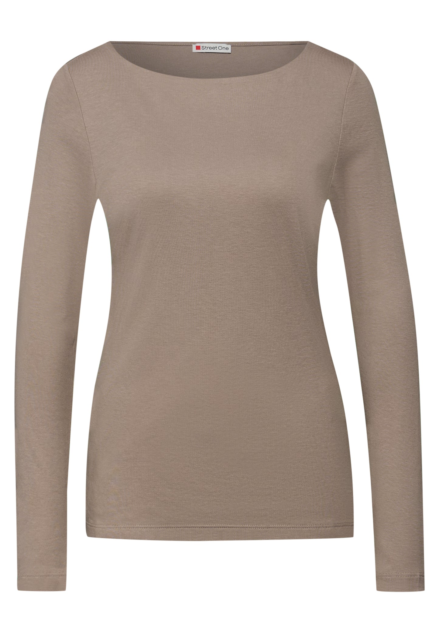 Street One - Basic Langarmshirt - Farbe: light terra mocha