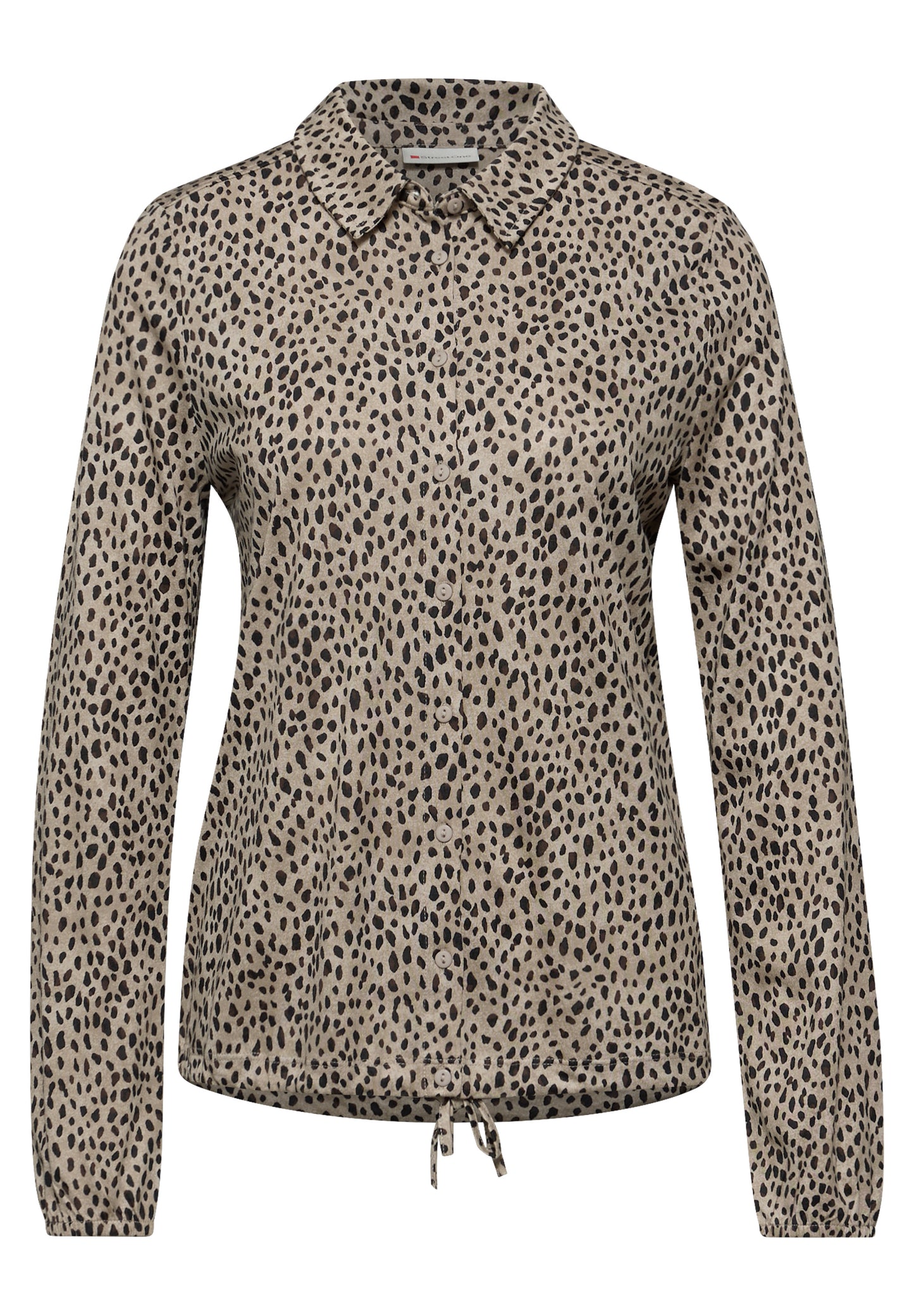 Street One Leo-Shirt mit Hemdkragen - Farbe: sanded beige