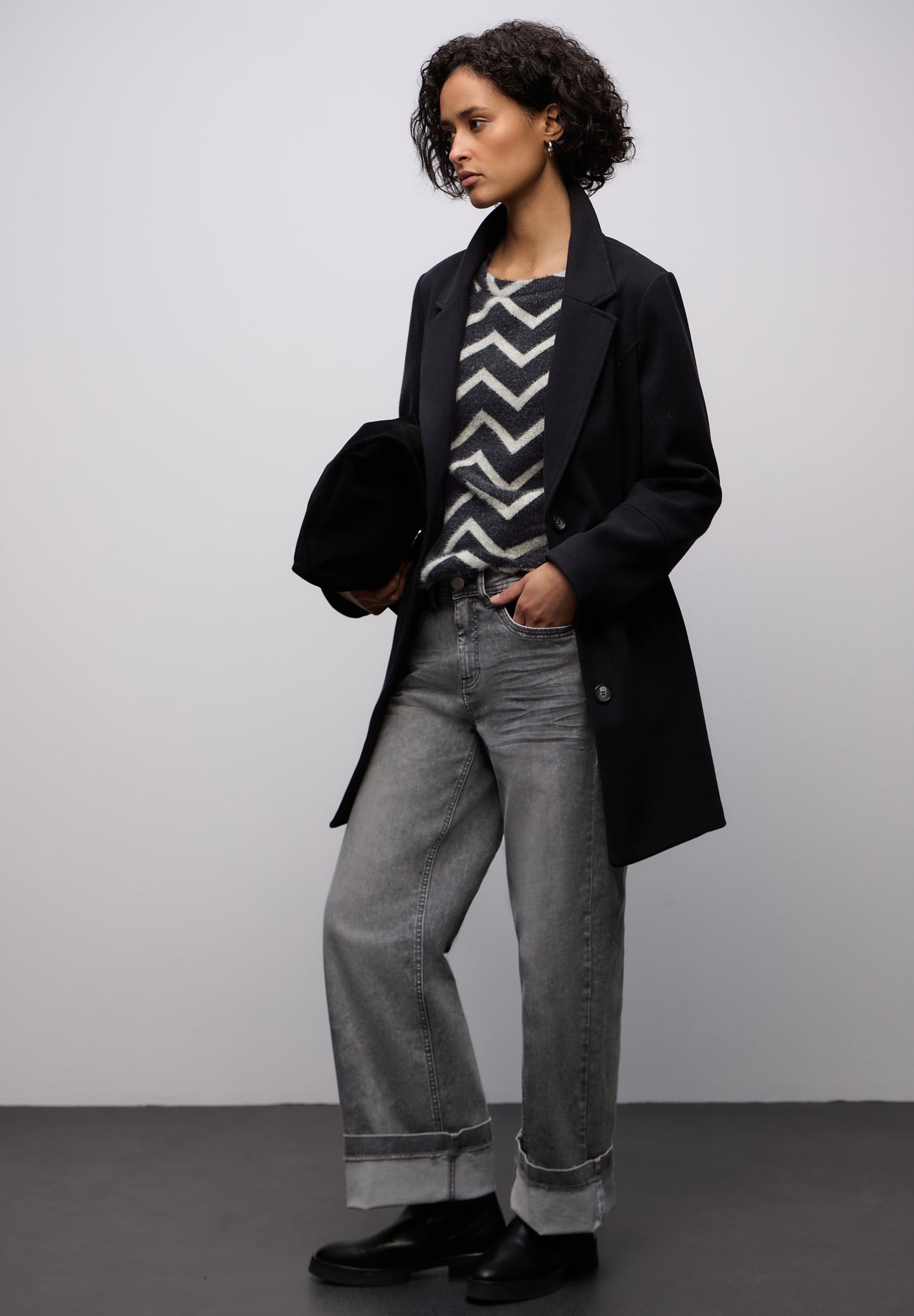 Street One - Flauschiges Shirt - Farbe: Black