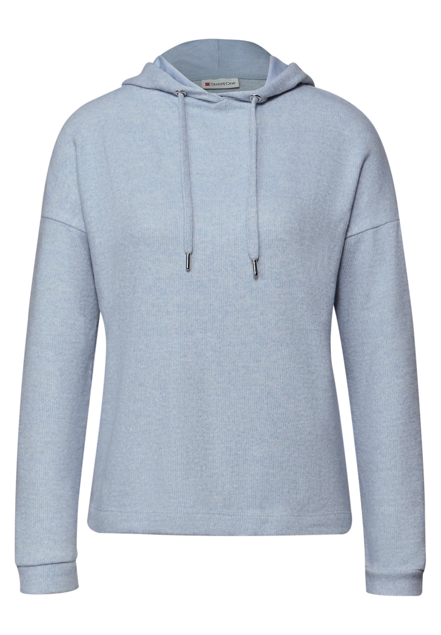 Street One - Melange Hoodie Shirt - Farbe: frosted blue mel.
