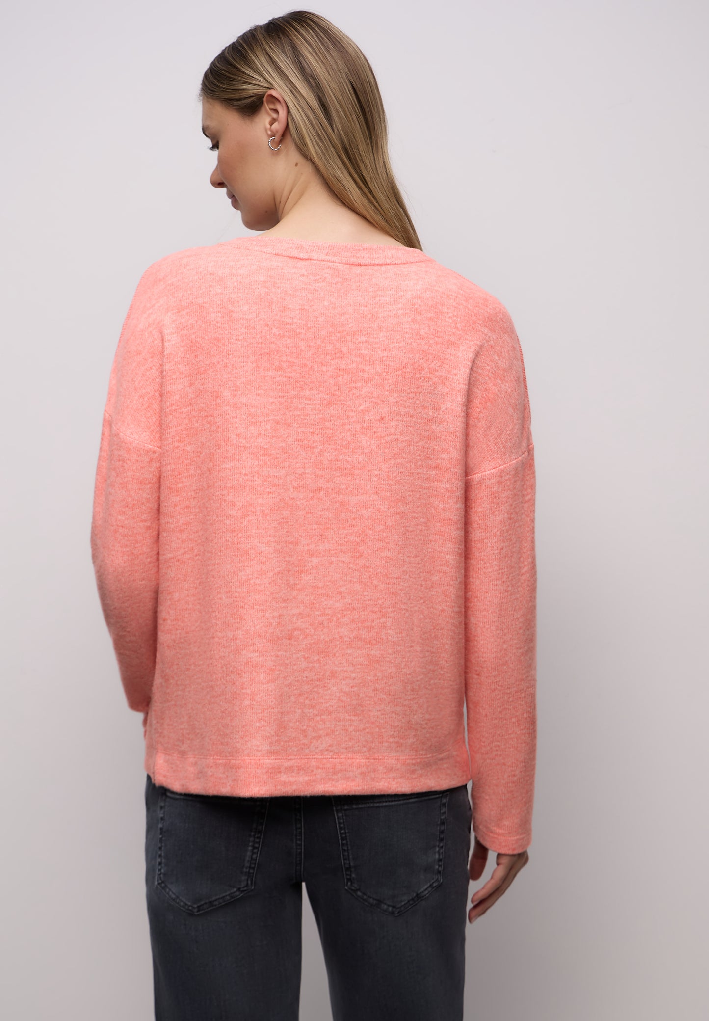 Street One - Softes Shirt mit Knöpfen - Farbe: striking coral mel.