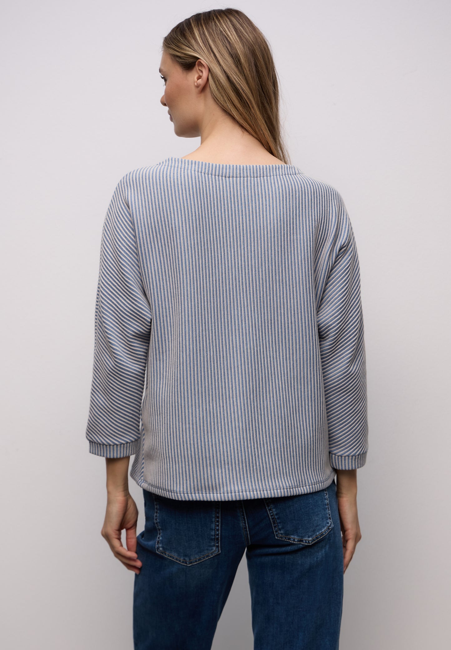 Street One - Two-Tone Strukturshirt - Farbe: frosted blue