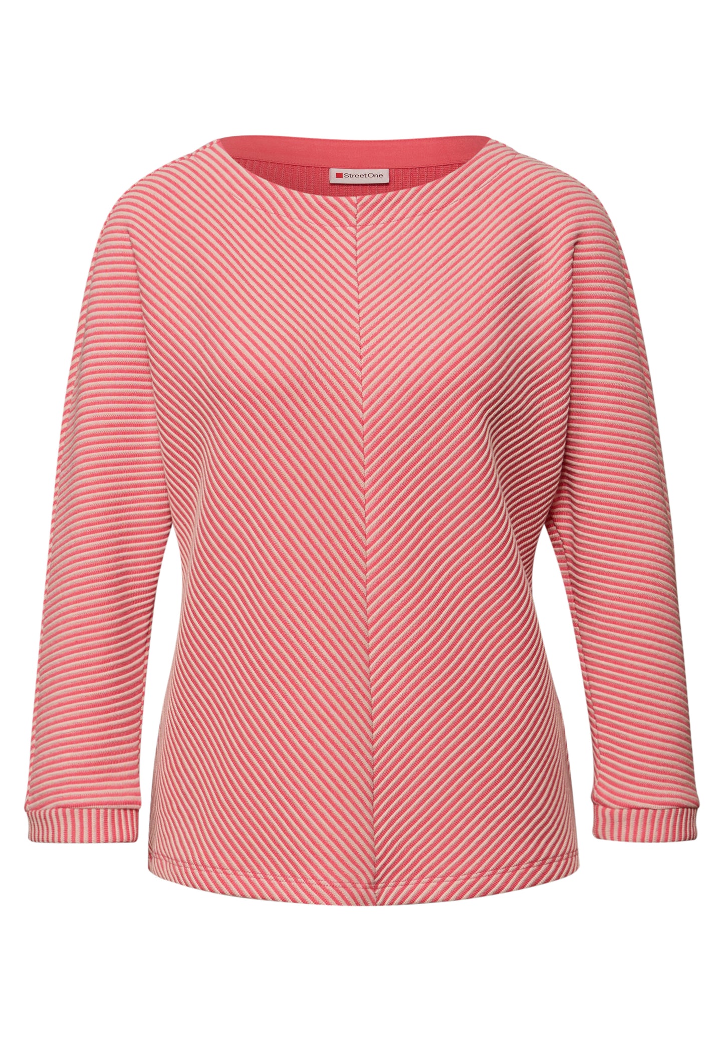 Street One - Two-Tone Strukturshirt - Farbe: striking coral