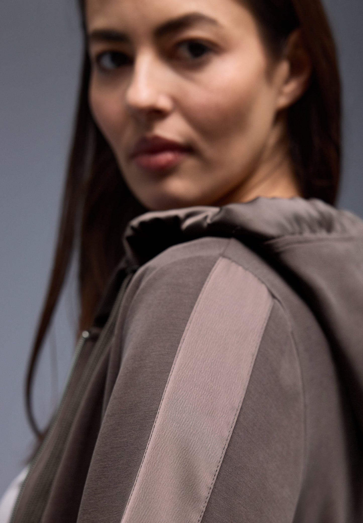 Street One - Hoodie Jacke - Farbe: molten earth