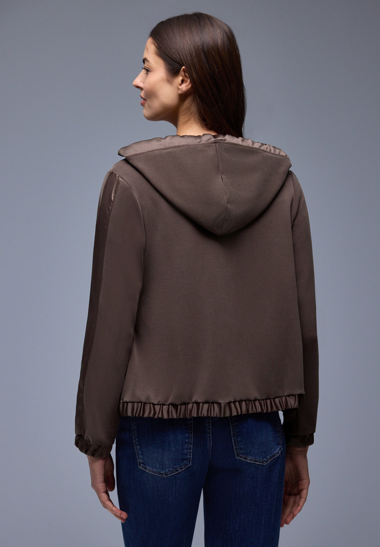 Street One - Hoodie Jacke - Farbe: molten earth