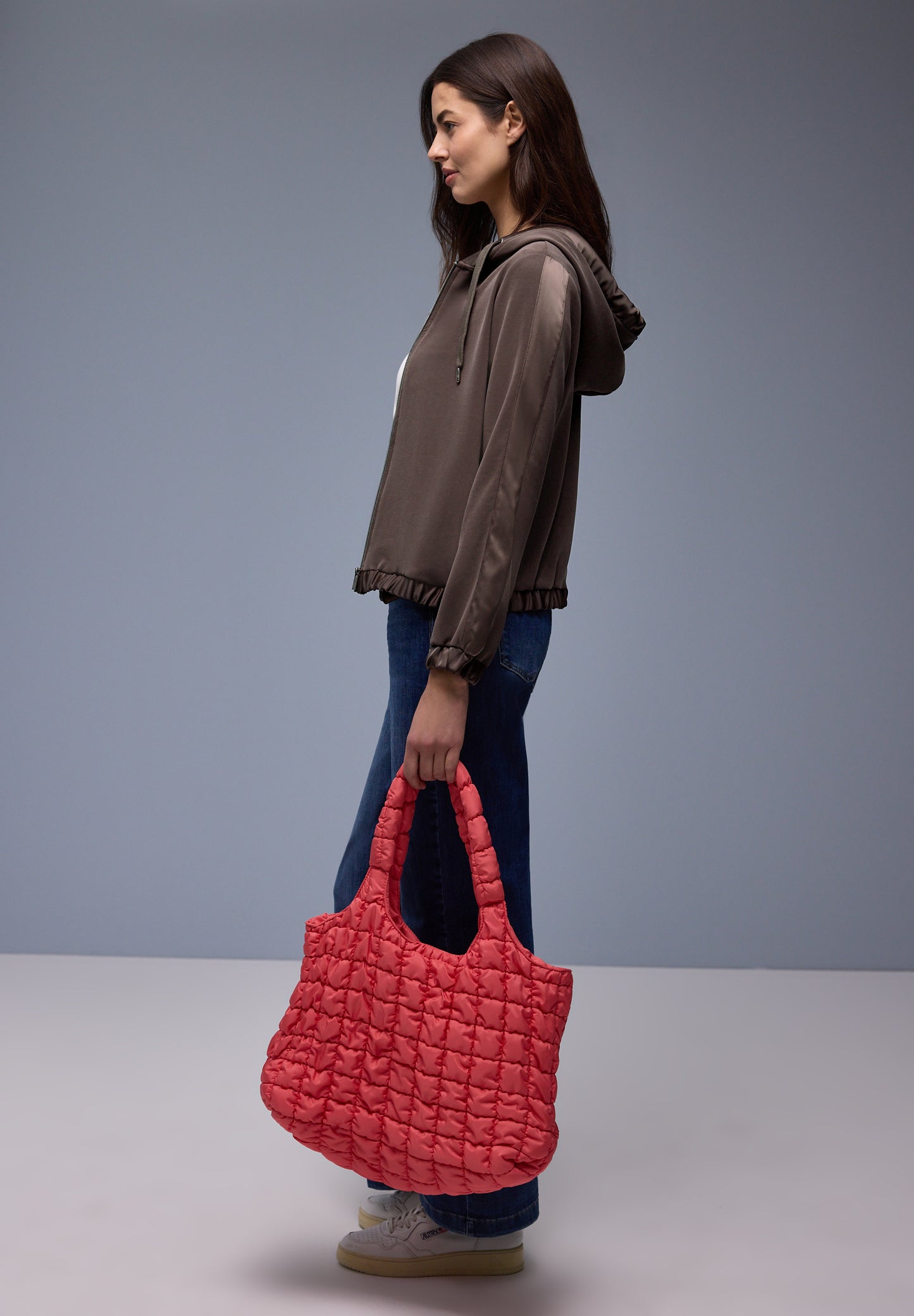 Street One - Hoodie Jacke - Farbe: molten earth