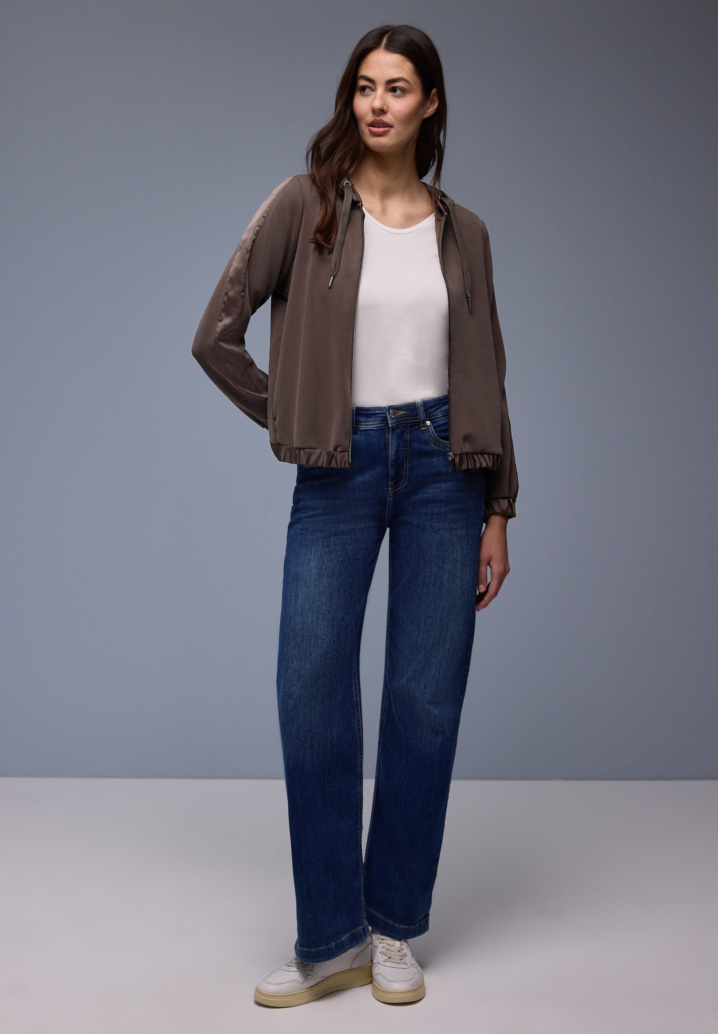 Street One - Hoodie Jacke - Farbe: molten earth