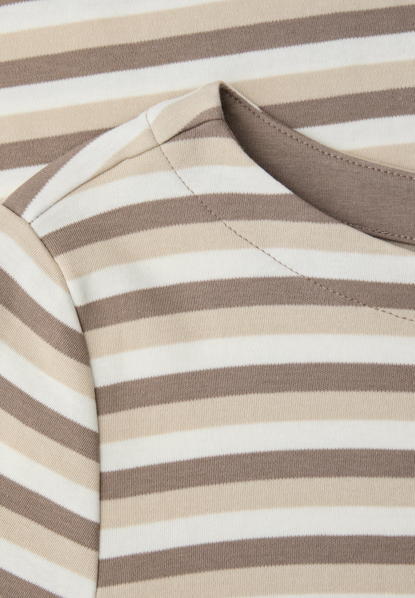 Street One Damen Shirt mit Streifen - light terra mocha