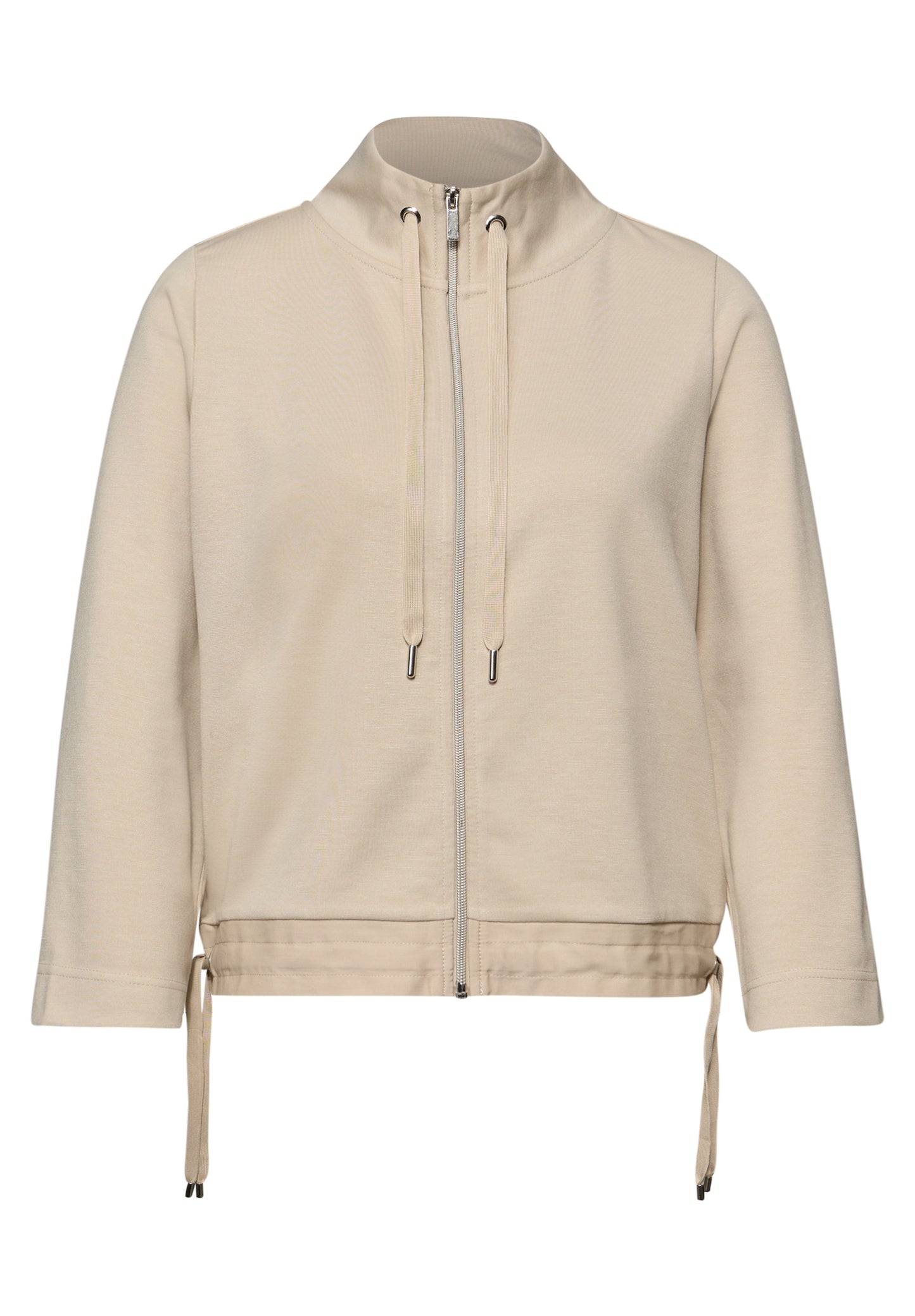 Street One Damen Shirtjacke mit Reißverschluss - beige