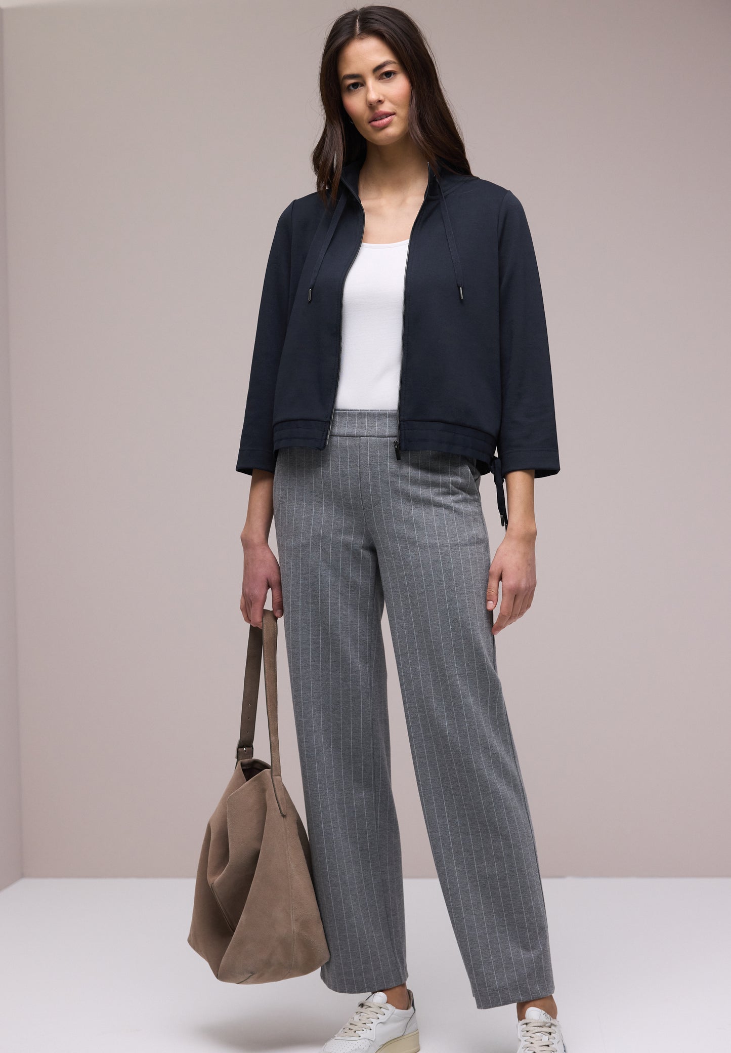 Street One Damen Zipper Jacke - dunkelblau