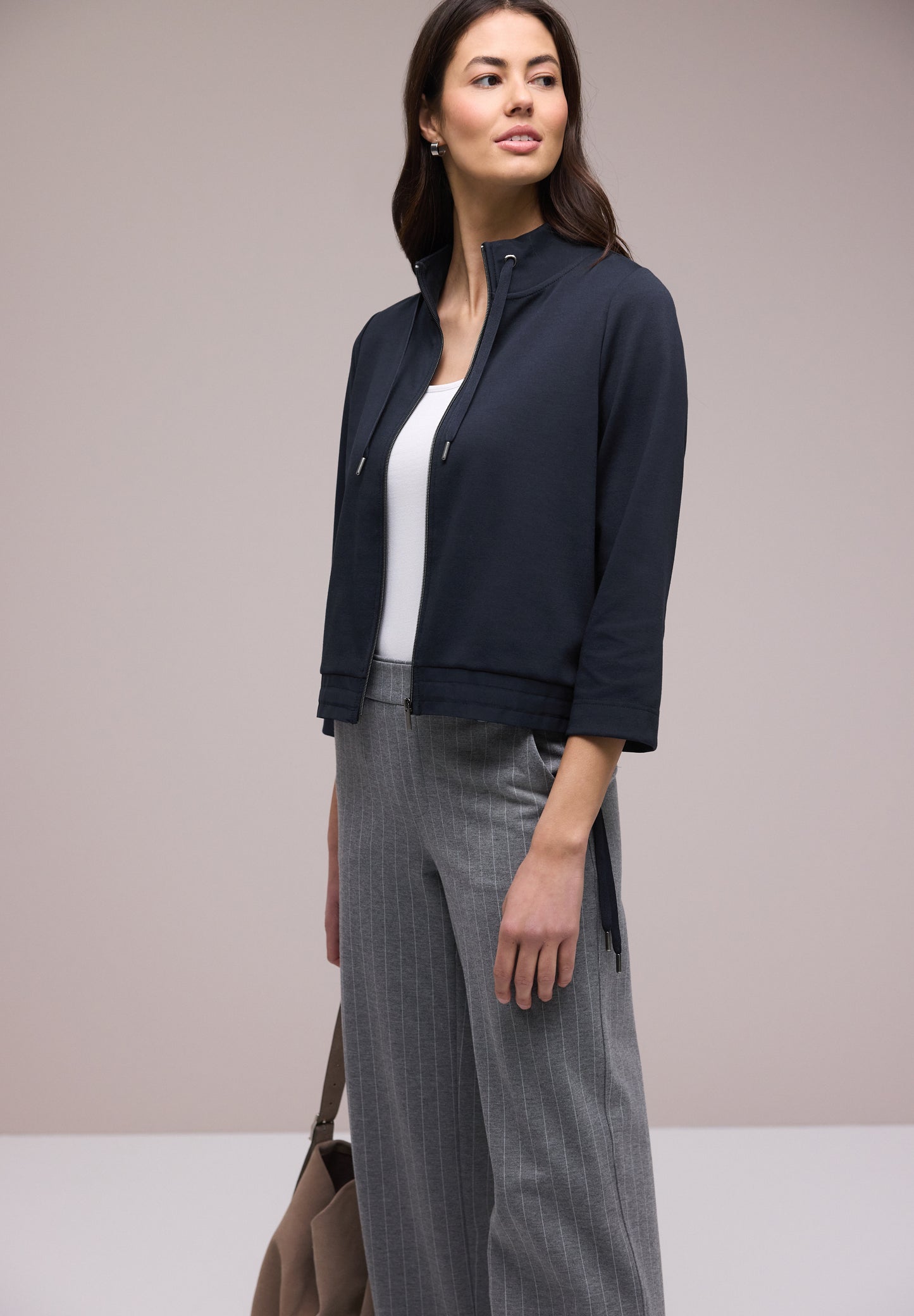 Street One Damen Zipper Jacke - dunkelblau