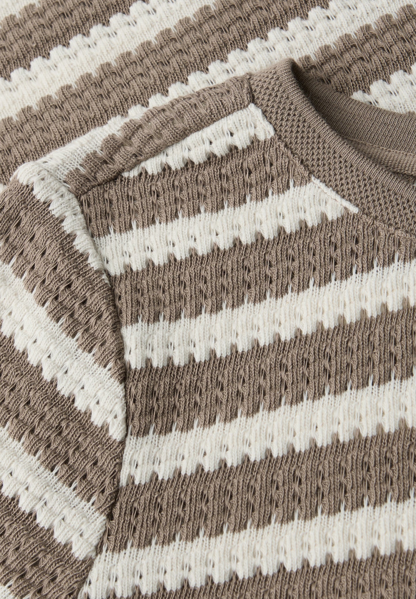 Street One Damen Shirt mit Streifen - Terra-Mocca