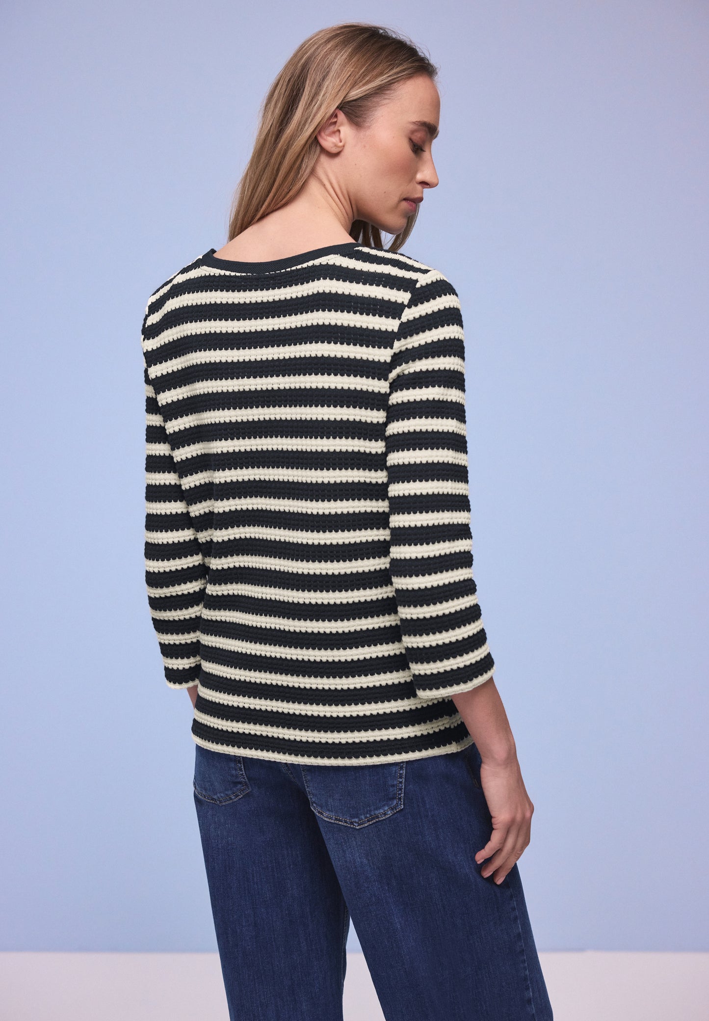 Street One Damen Shirt mit Muster - Blau