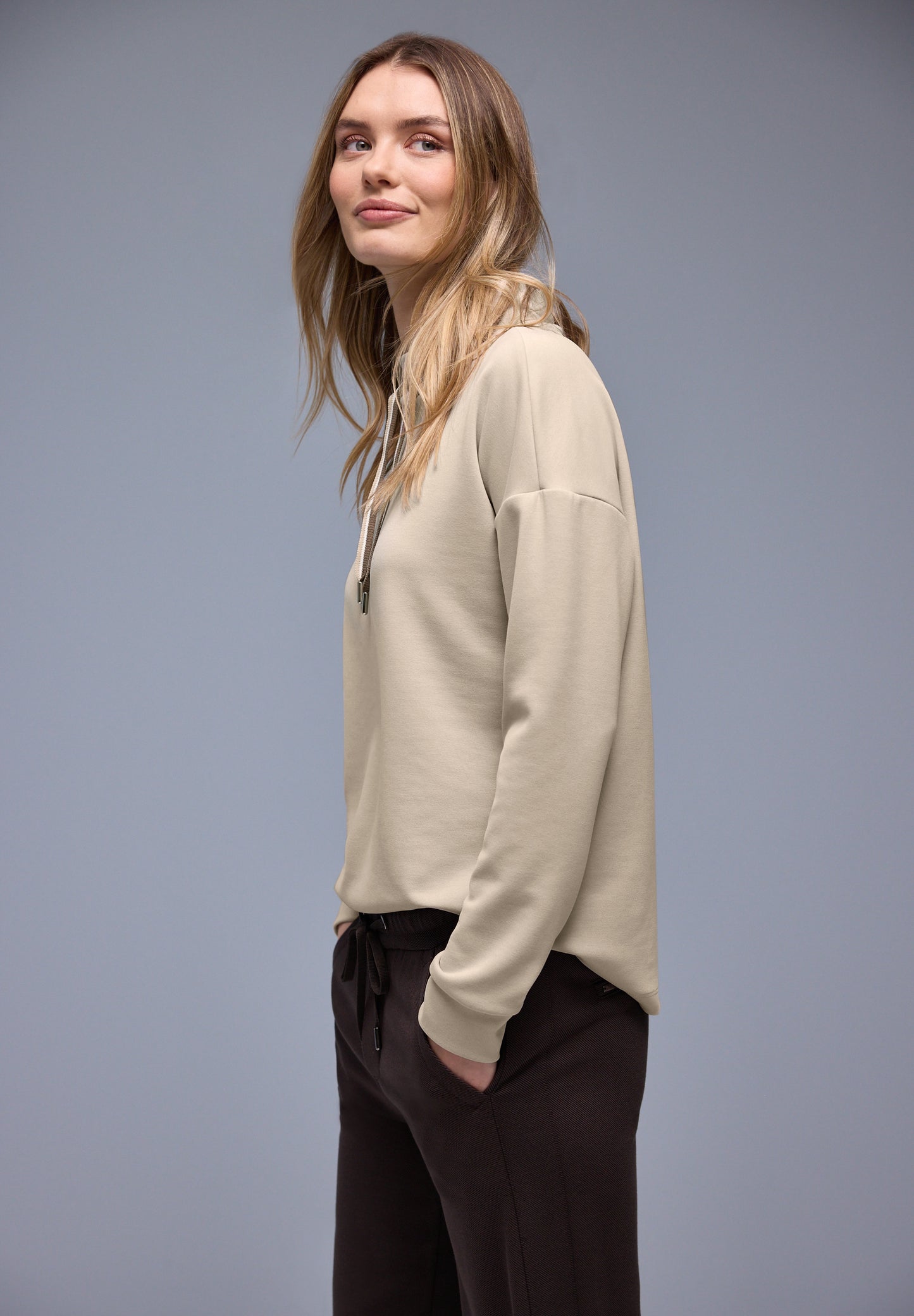 Street One - Shirt in Unifarbe - Farbe: cotton beige