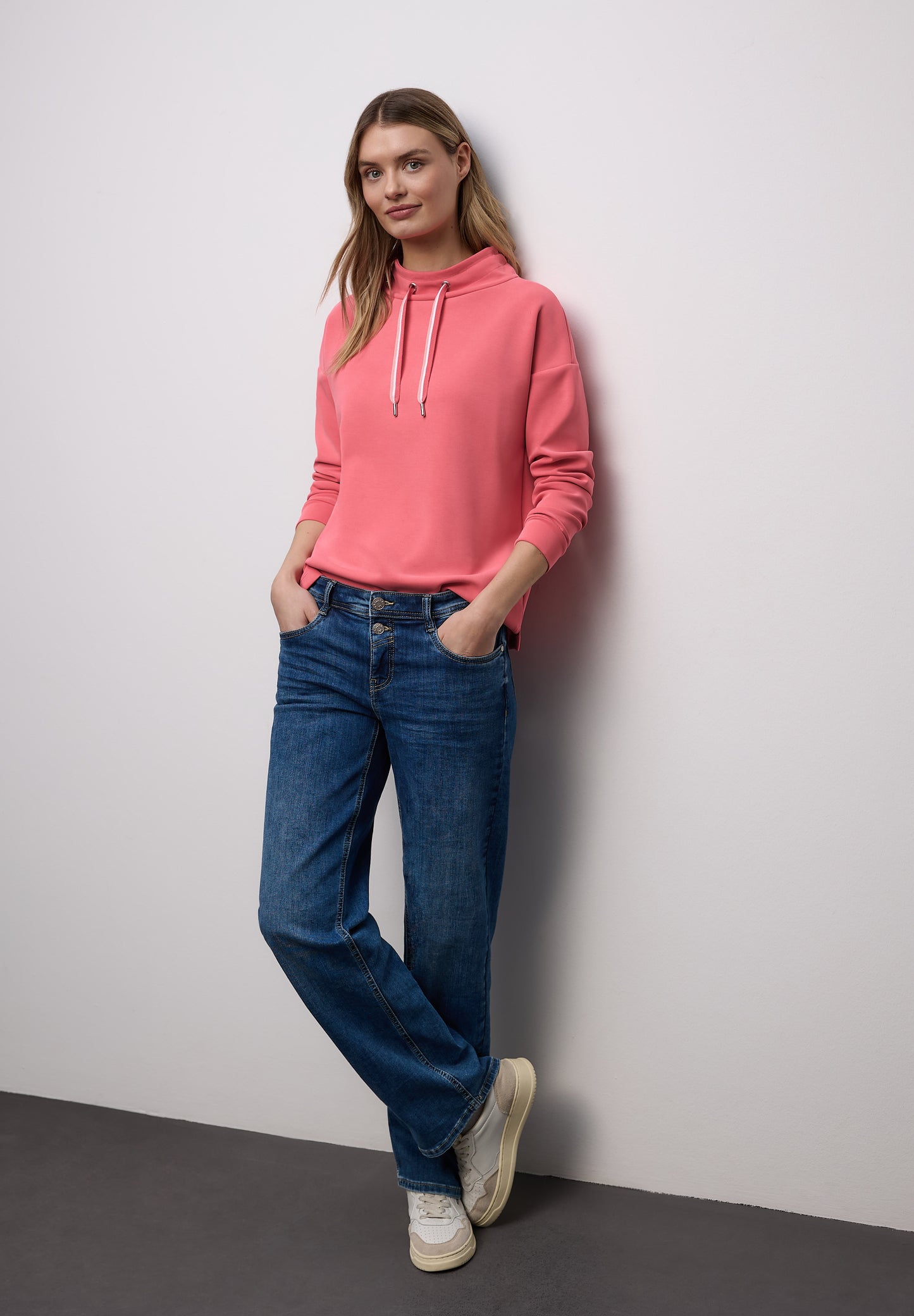 Street One - Shirt in Unifarbe - Farbe: striking coral