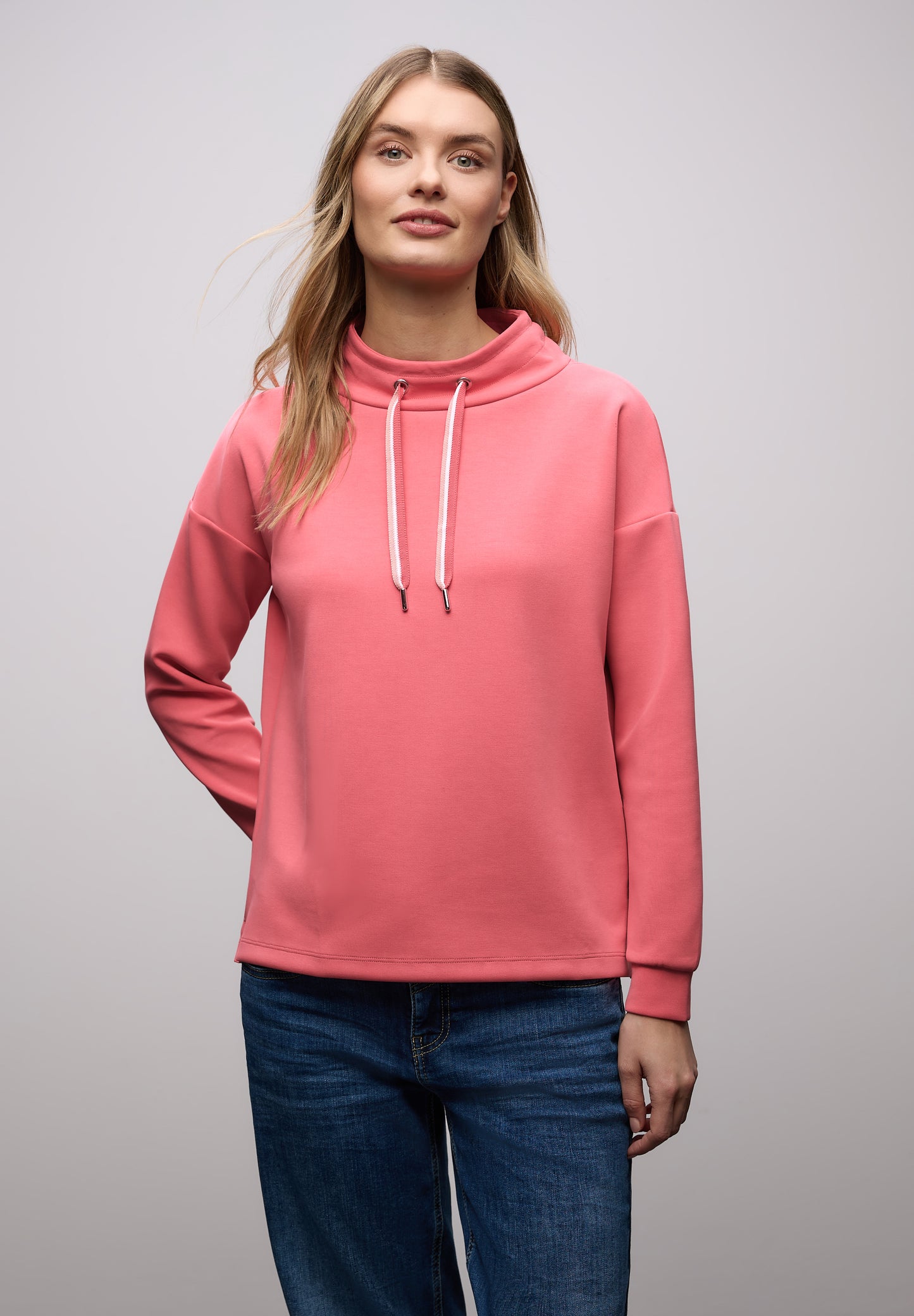 Street One - Shirt in Unifarbe - Farbe: striking coral
