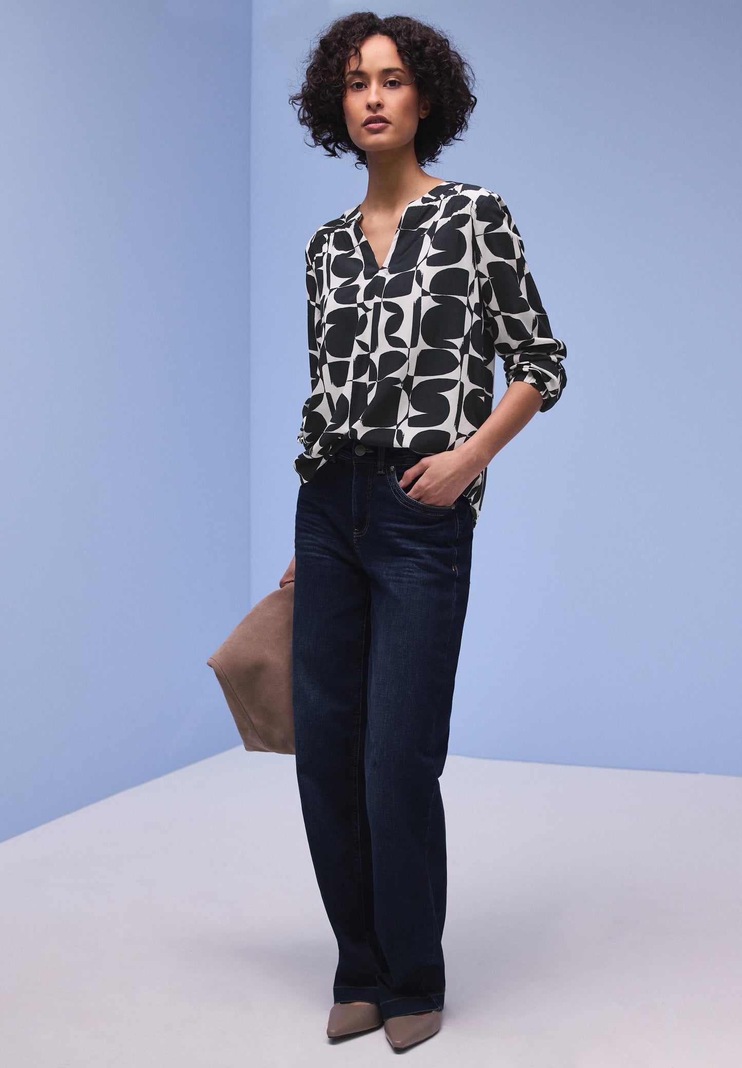 Street One - Gemustertes Shirt - Farbe: shadowed navy