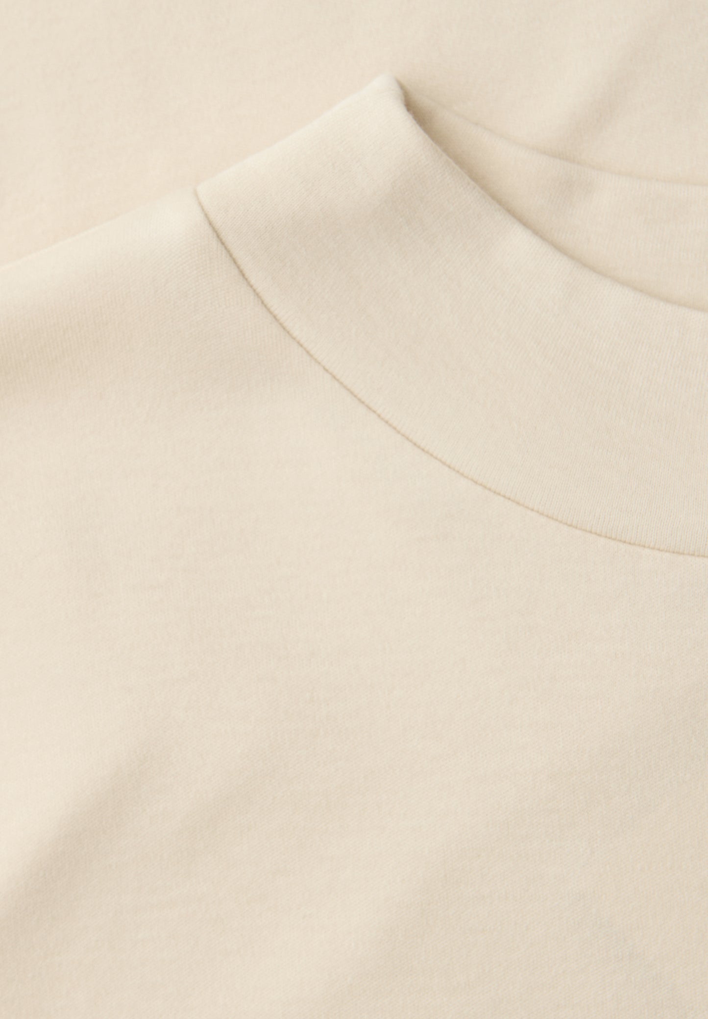 Street One - Basic T-Shirt mit Turtle Neck - Farbe: smoke beige