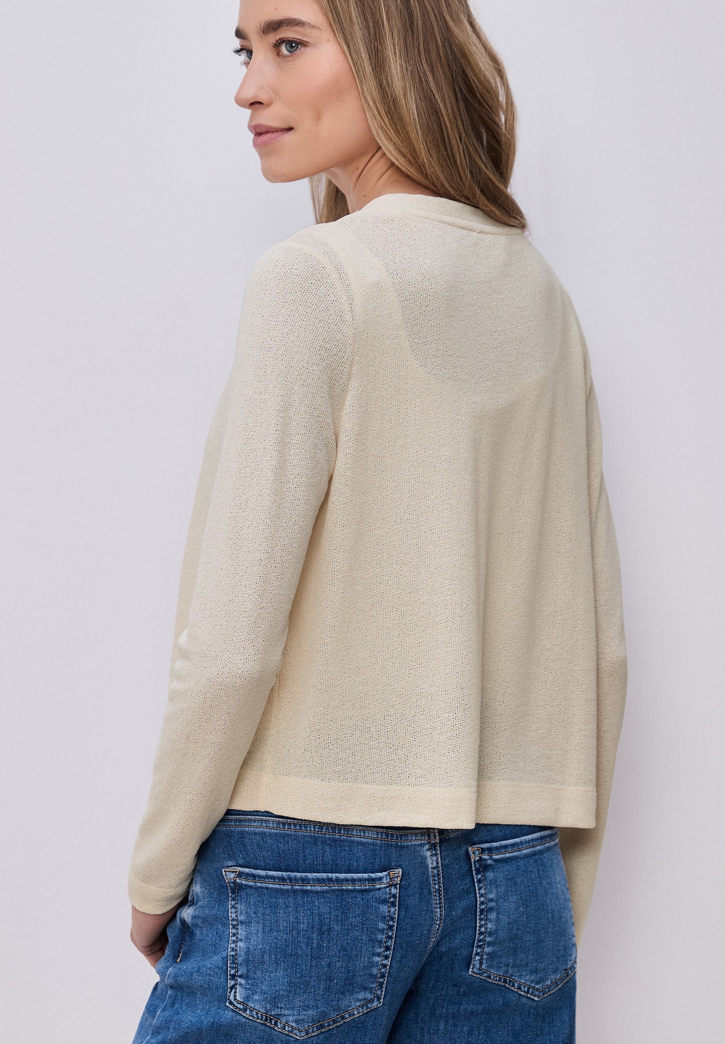 Street One - Langarm Jacke in offener Passform - Farbe: smoke beige