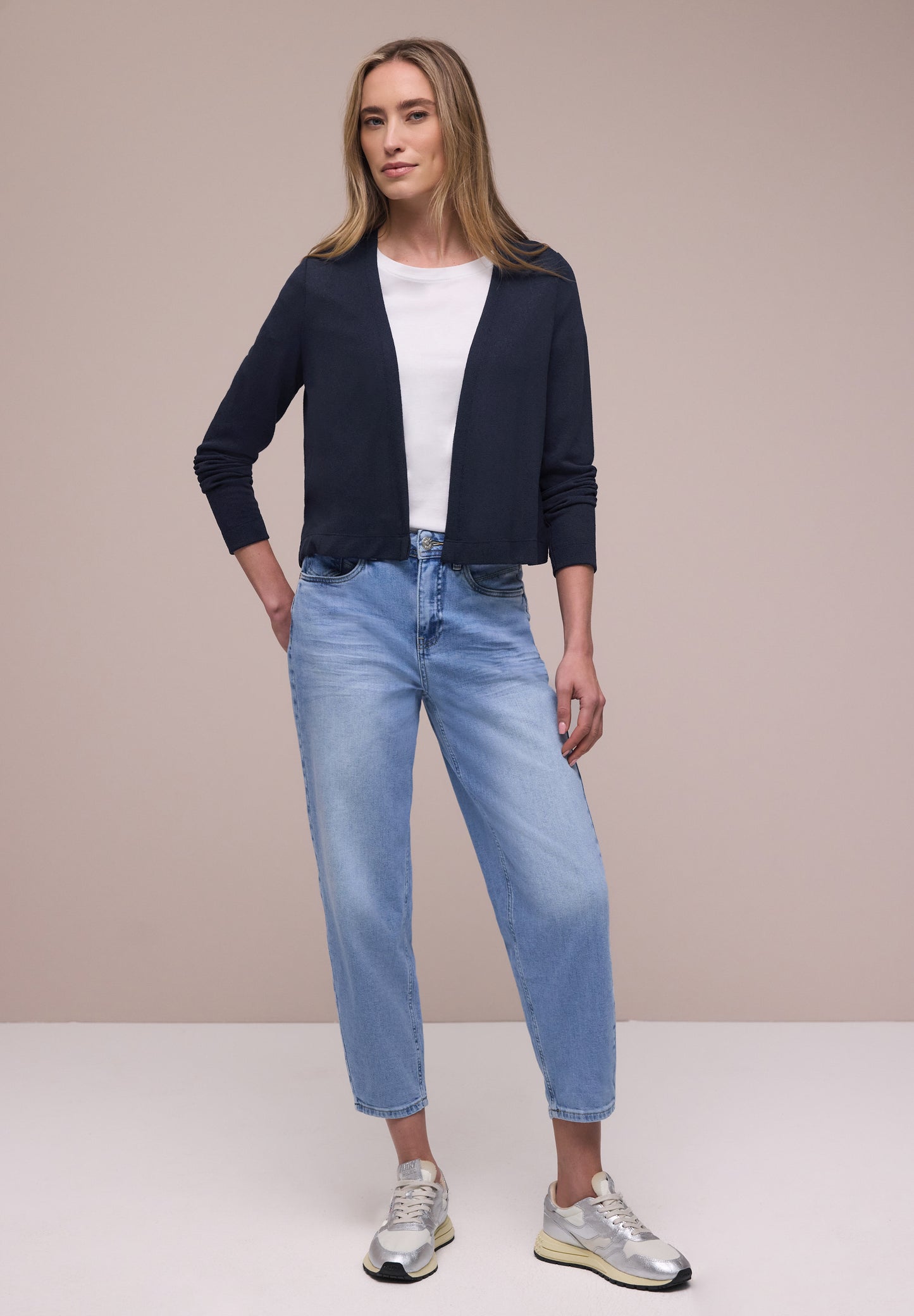 Street One - Langarm Jacke in offener Passform - Farbe: shadowed navy