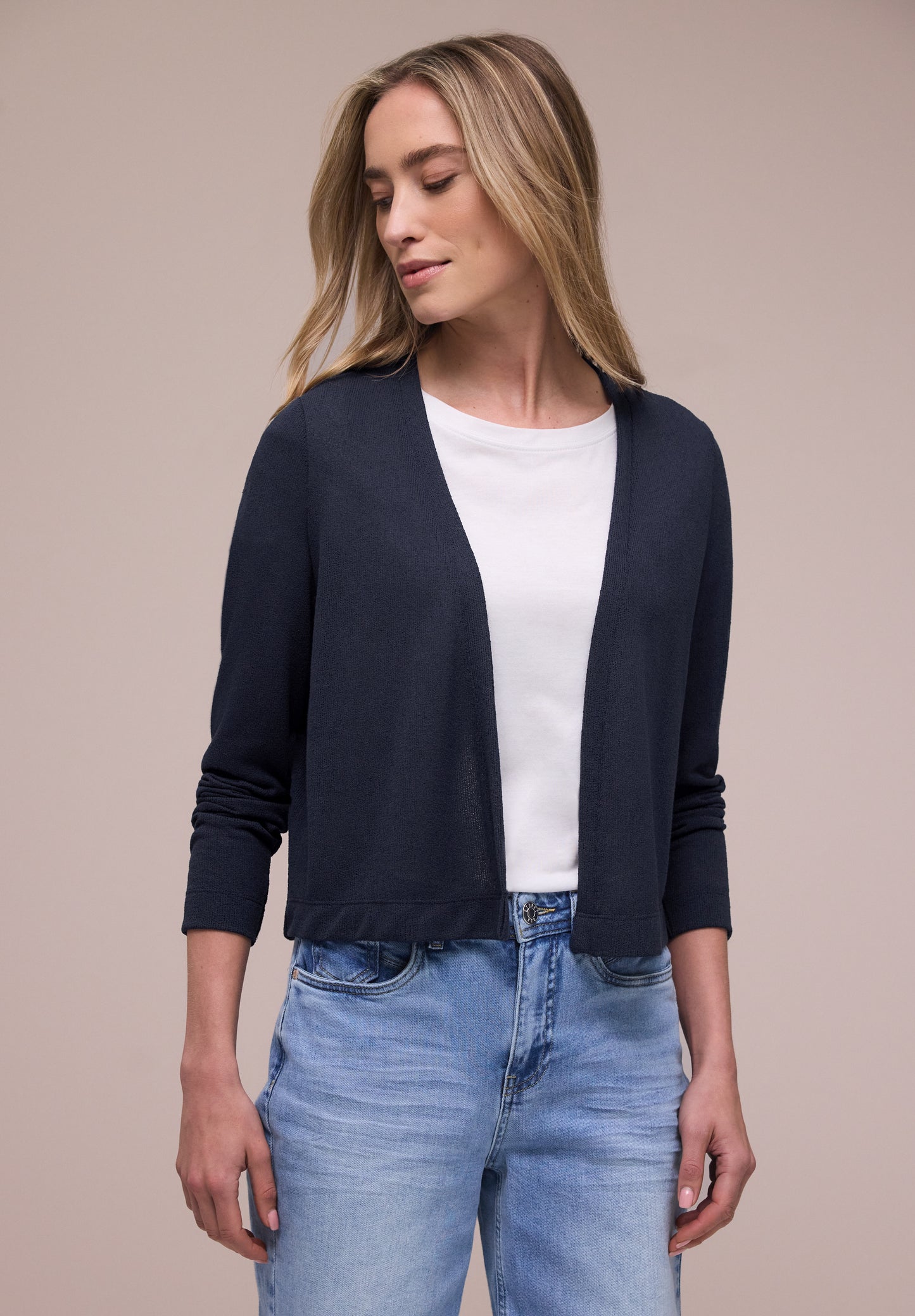 Street One - Langarm Jacke in offener Passform - Farbe: shadowed navy