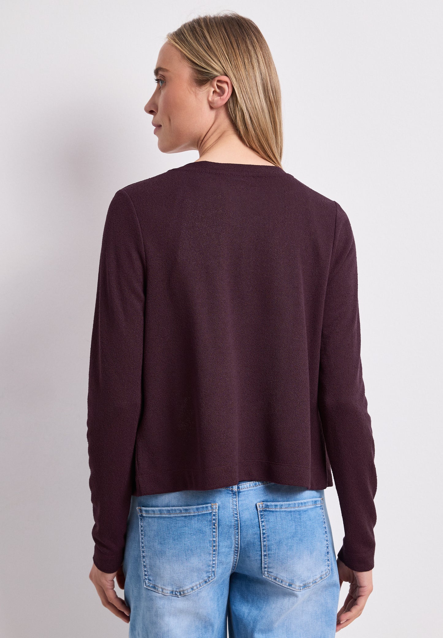 Street One - Langarm Jacke in offener Passform - Farbe: rustic rouge