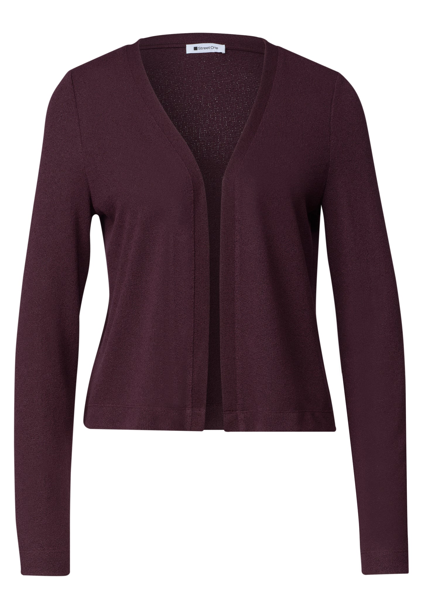 Street One - Langarm Jacke in offener Passform - Farbe: rustic rouge