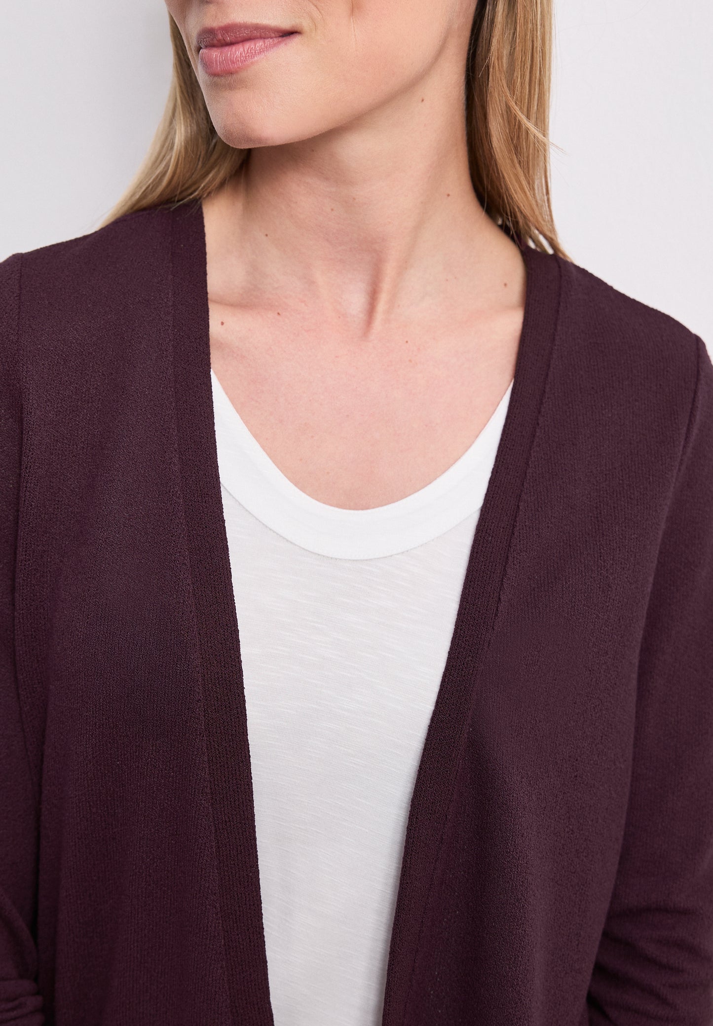 Street One - Langarm Jacke in offener Passform - Farbe: rustic rouge
