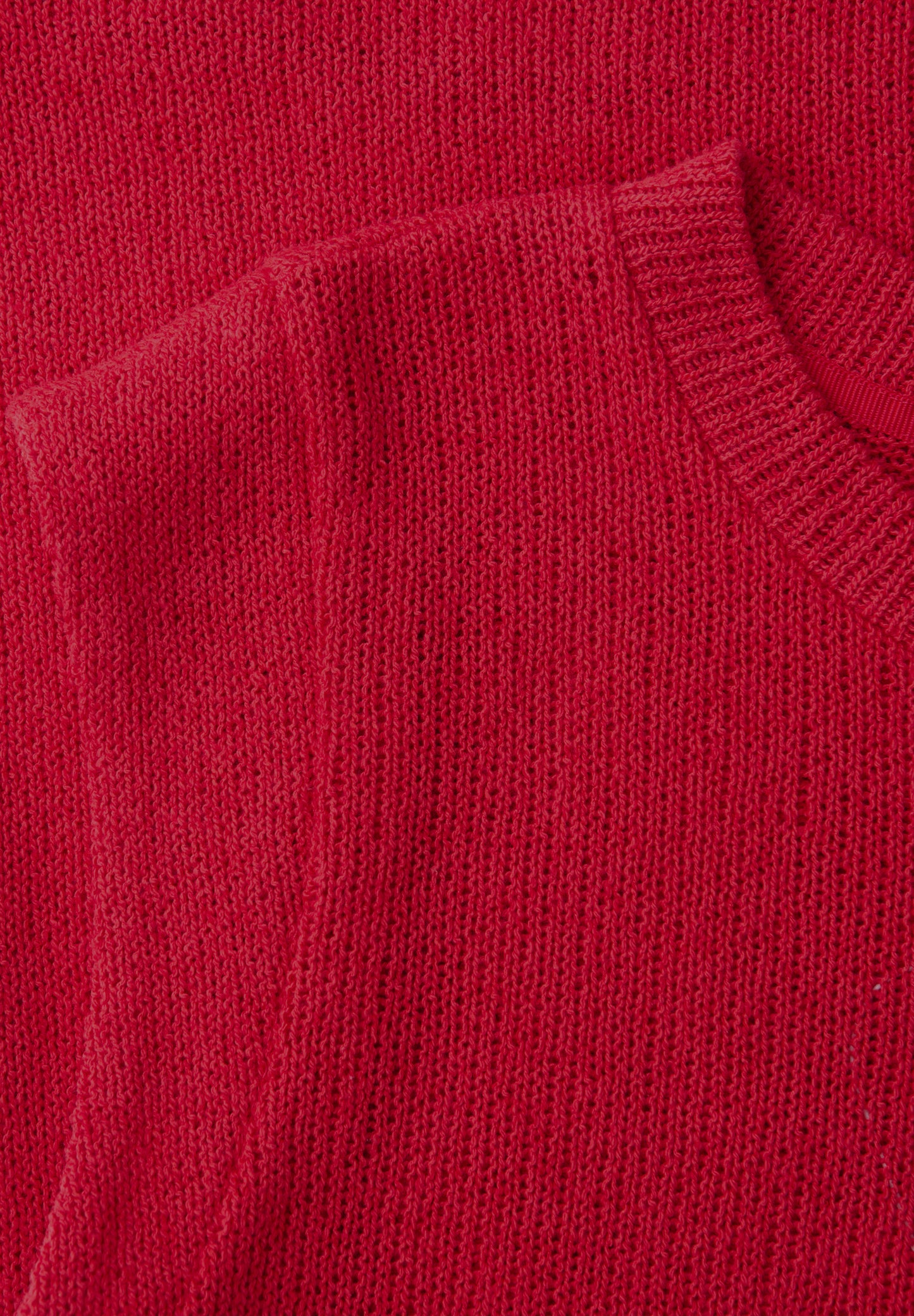 Street One - Dropped Shoulder Top im Strick-Look - Farbe: salsa red