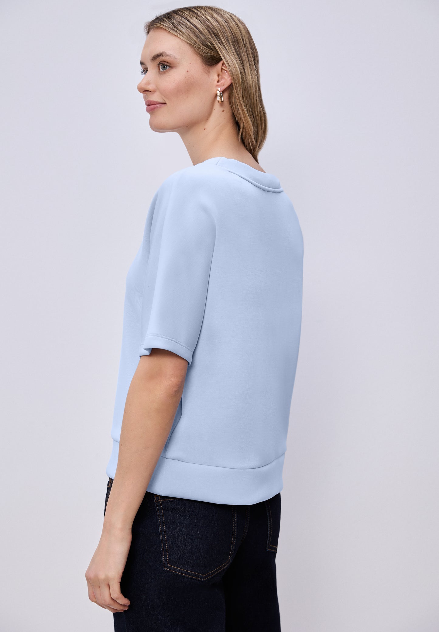 Street One - Dropped Shoulder Shirt im Silk-Look - Farbe: cashmere blue