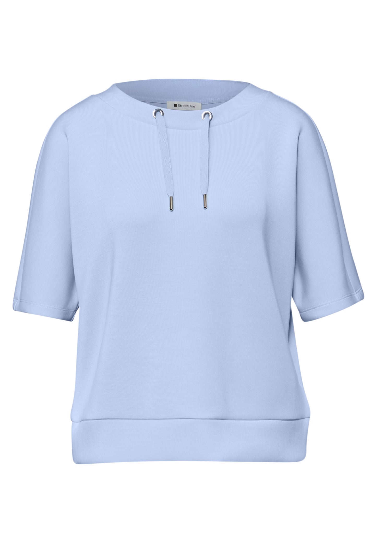 Street One - Dropped Shoulder Shirt im Silk-Look - Farbe: cashmere blue