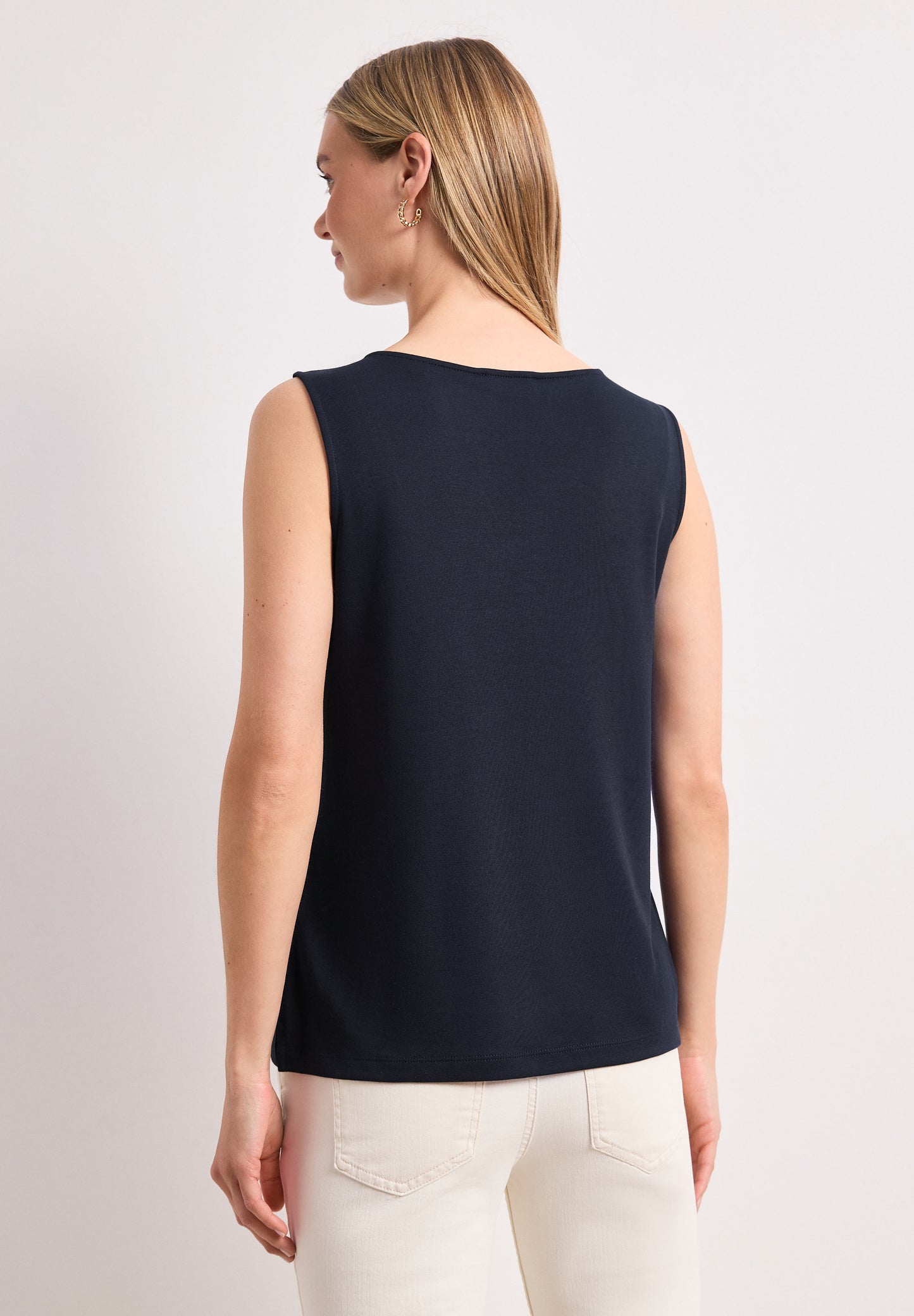 Street One - Top mit Rundhals und Cut-Out-Detail - Farbe: deep blue
