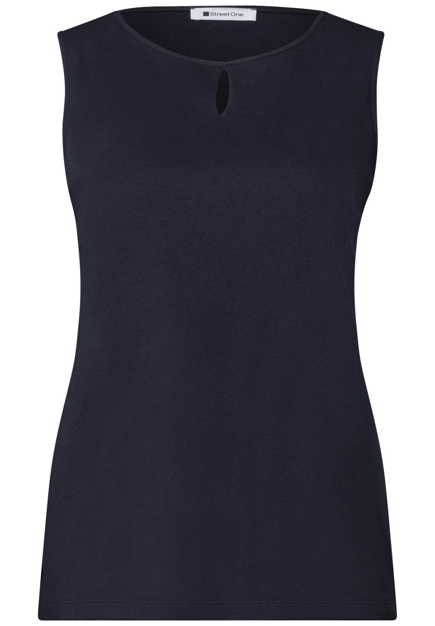 Street One - Top mit Rundhals und Cut-Out-Detail - Farbe: deep blue