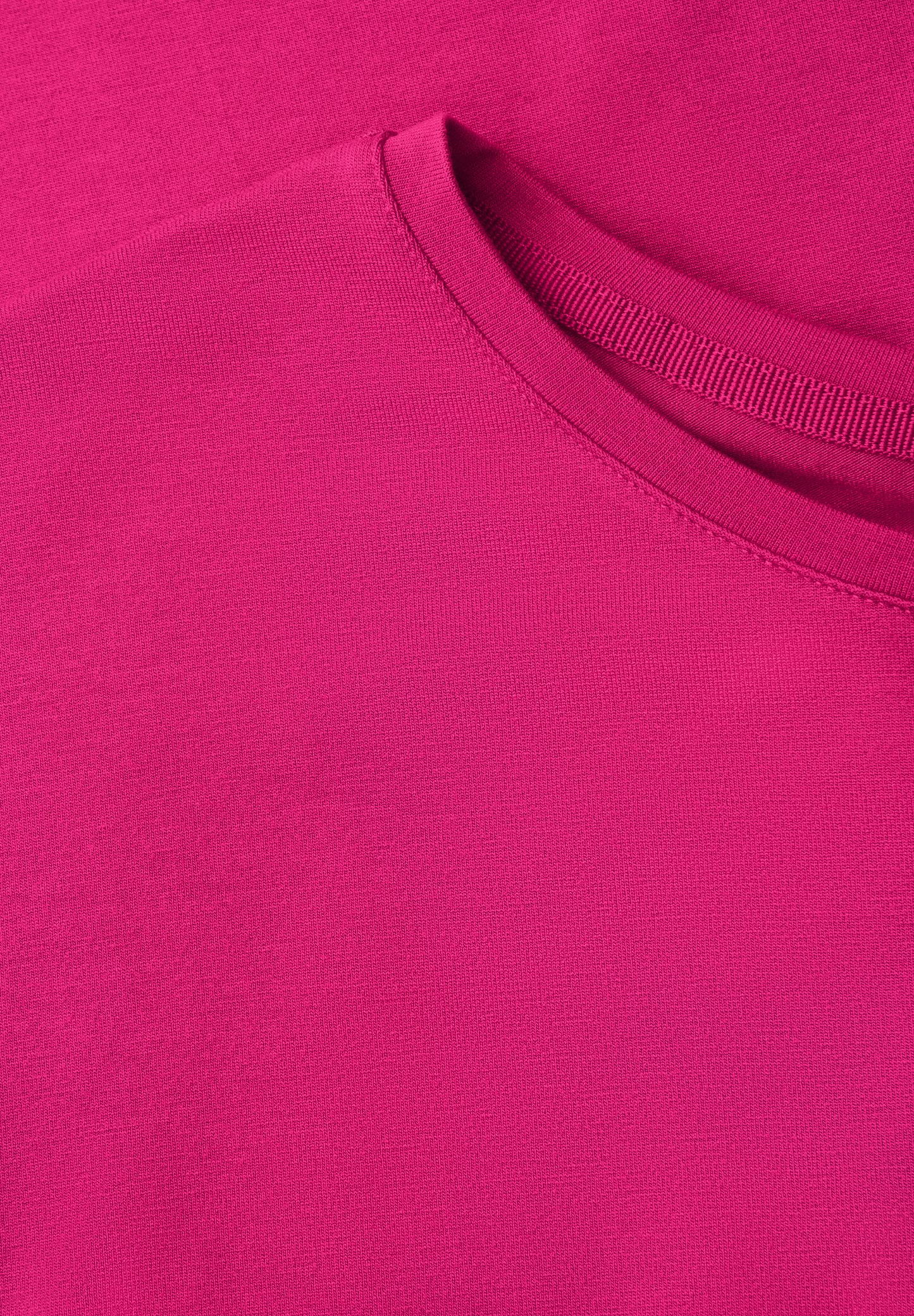 Street One - Basic T-Shirt mit Dropped Shoulders - Farbe: magenta dream